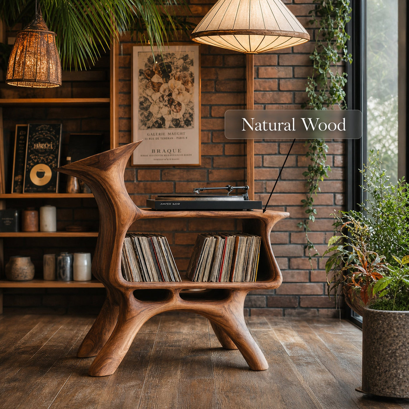 Handcrafted Vinyl Storage Unit For Livingroom Style - product view 5