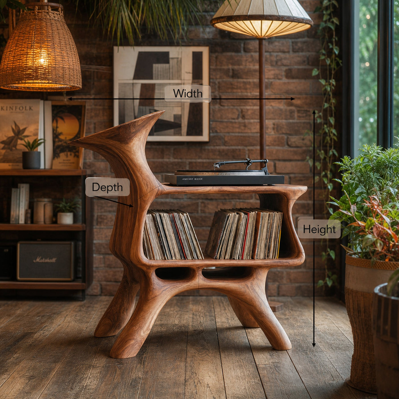 Handcrafted Vinyl Storage Unit For Livingroom Style - product view 6