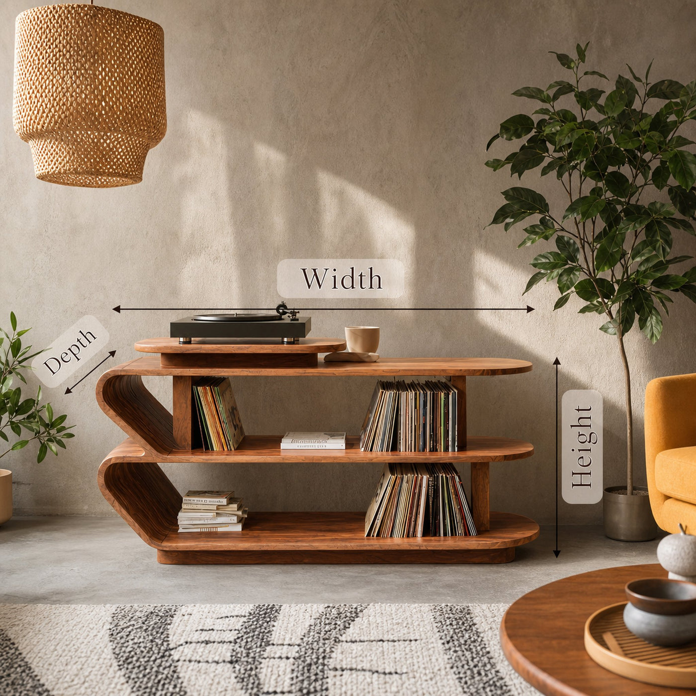 Handcrafted Wood Media Console For Entryway Design - product view 6
