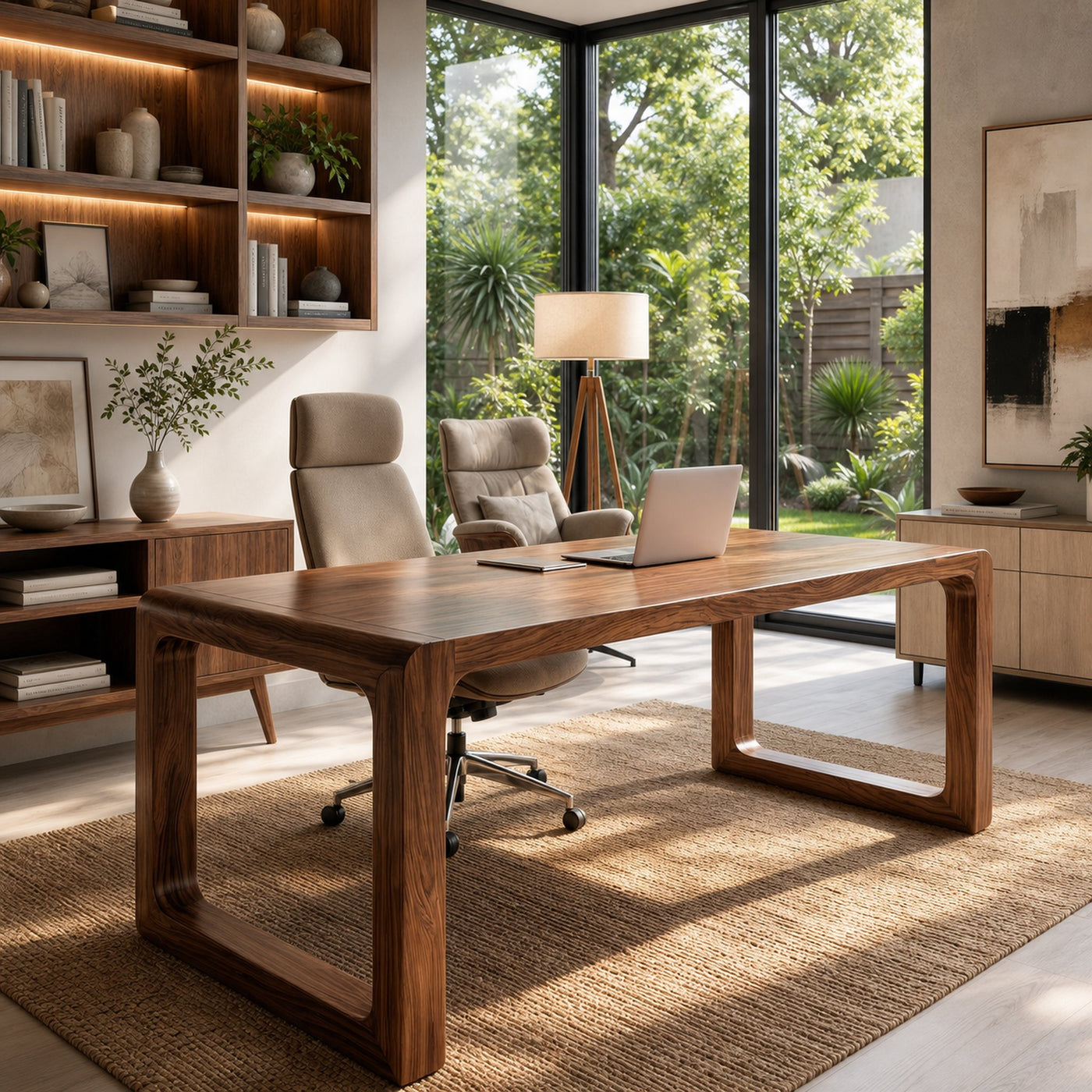 Handcrafted Wooden Desk For Home Office Productivity And Comfort - product view 7