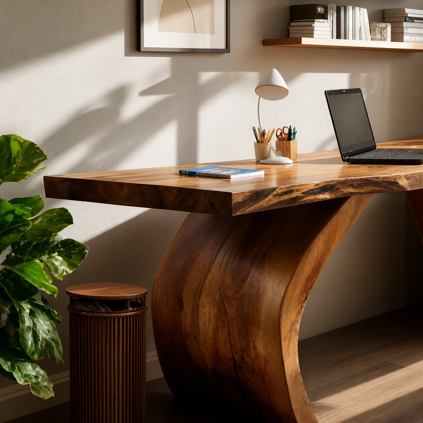 Handcrafted Wooden Live Edge Desk For Professional Office - product view 3
