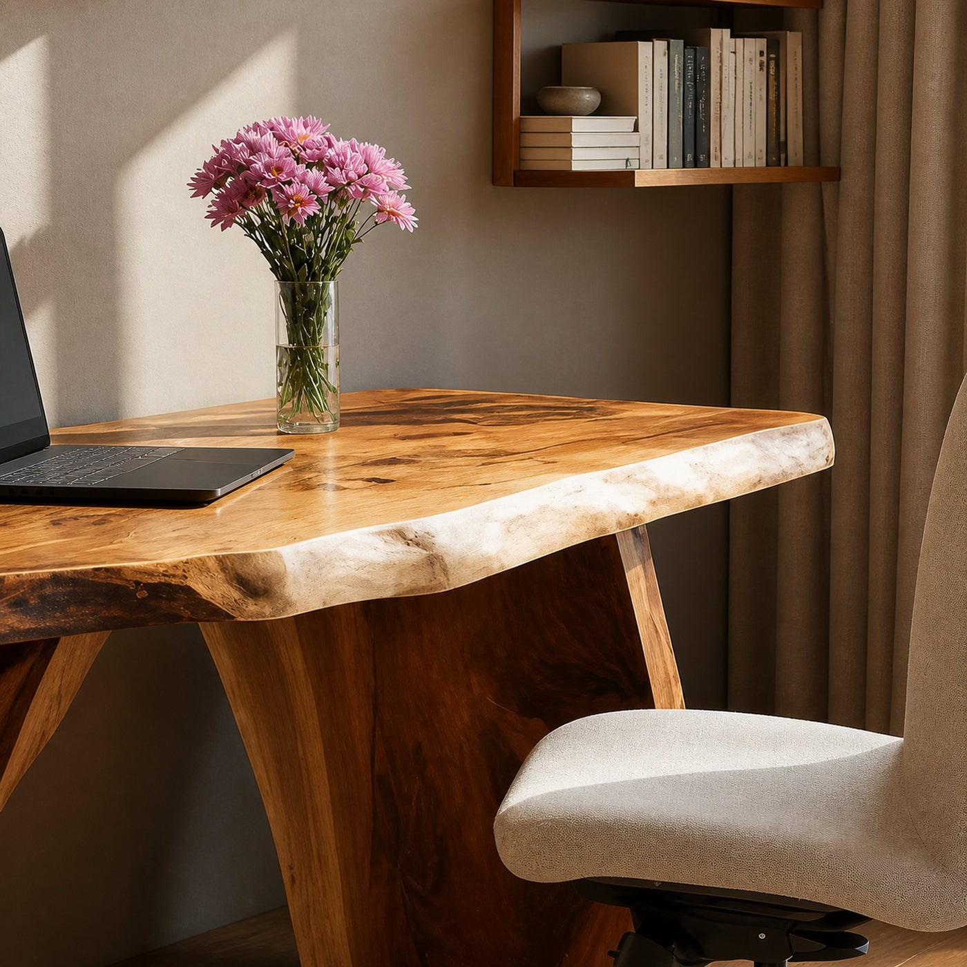 Handcrafted Wooden Live Edge Desk For Professional Office - product view 4
