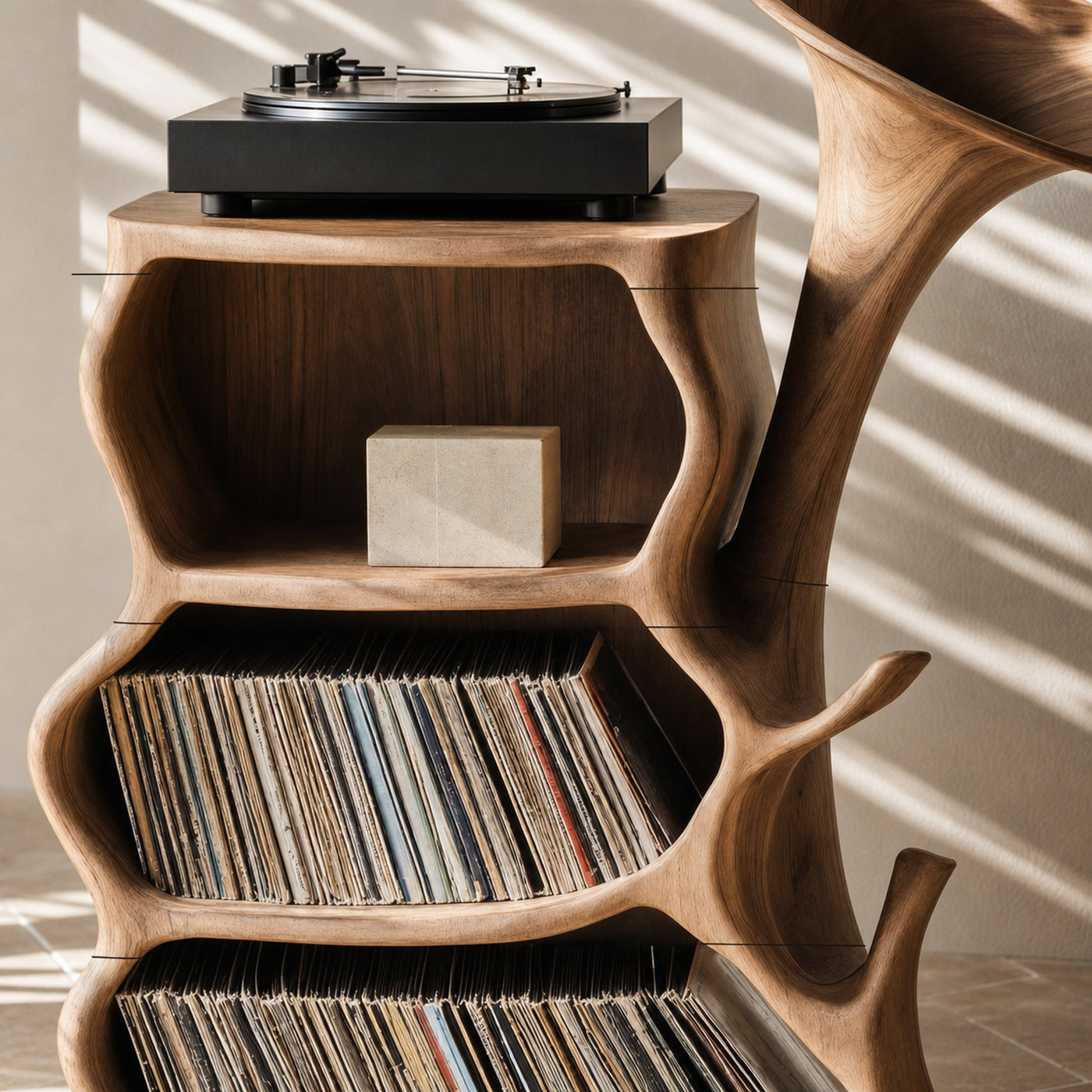 Handcrafted Wooden Media Console For Furniture Decor - product view 3