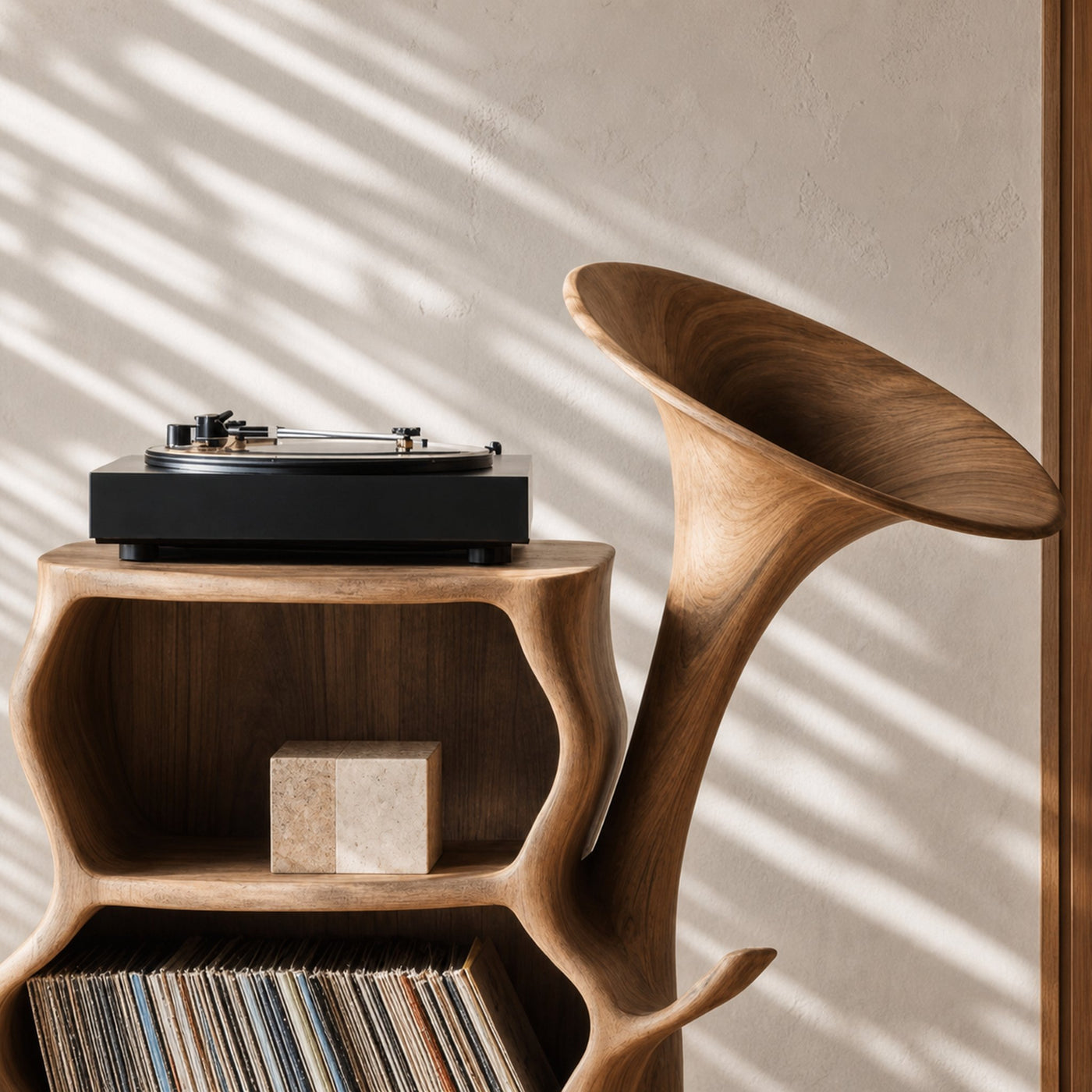 Handcrafted Wooden Media Console For Furniture Decor - product view 4