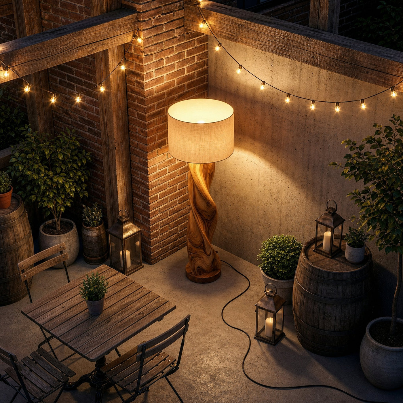 Industrial Sculptural Lamp Entryway Console Living Room Corner - product view 2