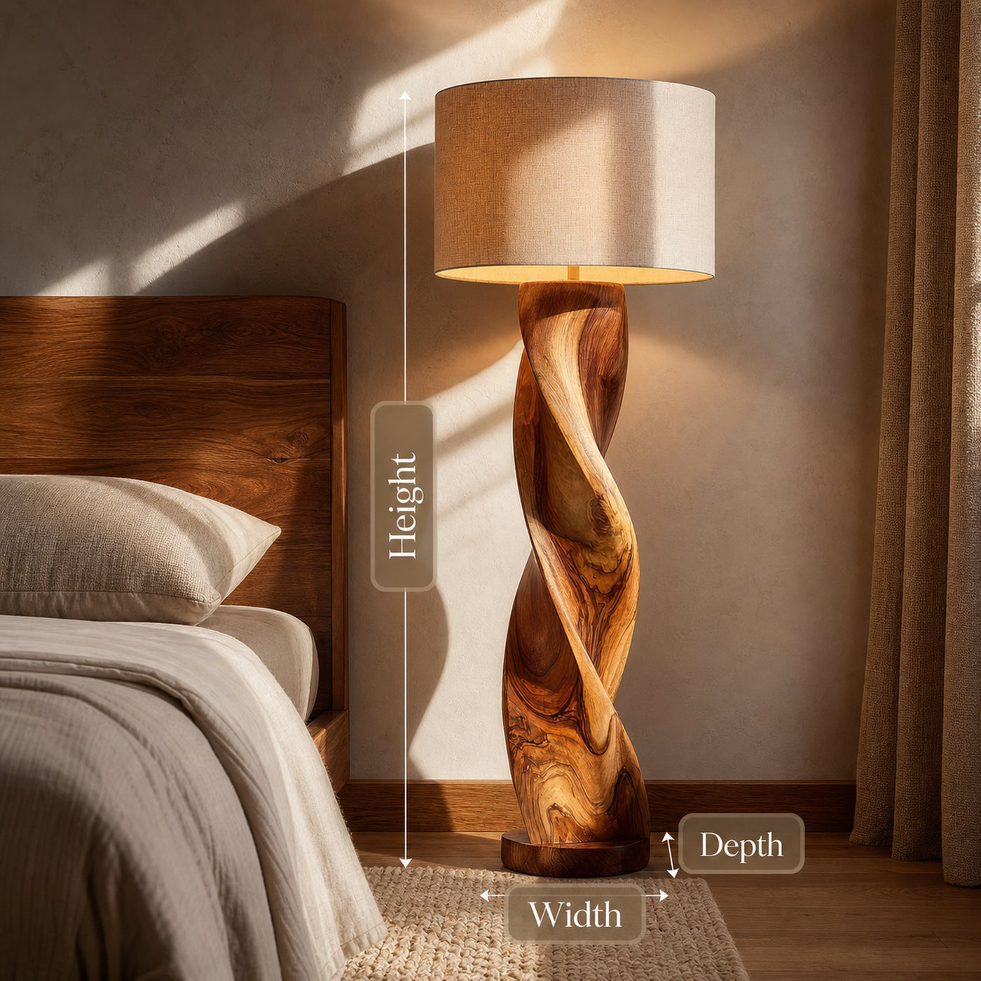 Industrial Sculptural Lamp Entryway Console Living Room Corner - product view 8