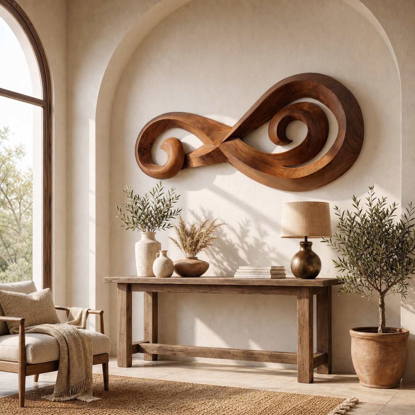 Infinity Music Note Wooden Wall Art For Entryway And Living Room