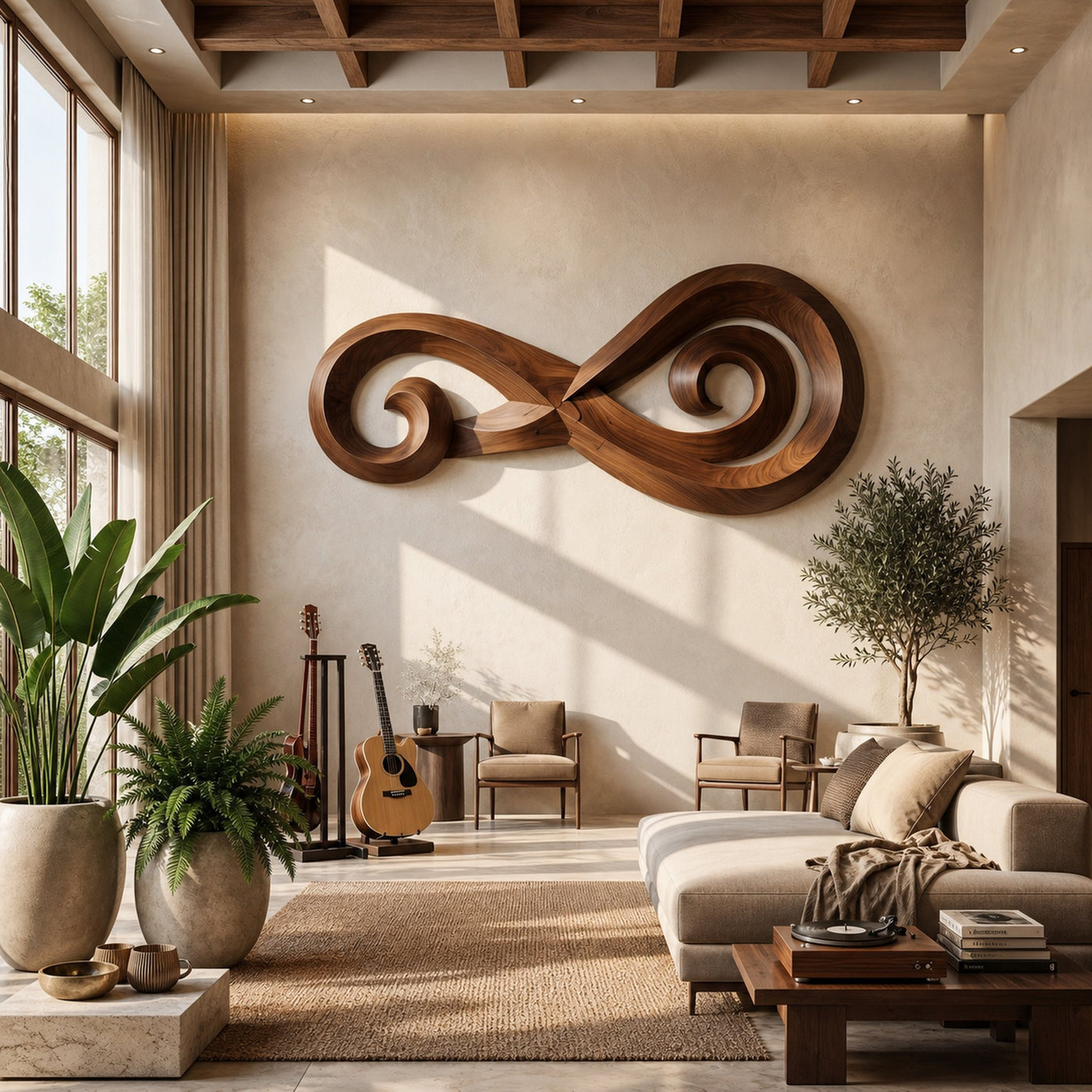 Infinity Music Note Wooden Wall Art For Entryway And Living Room - product view 6