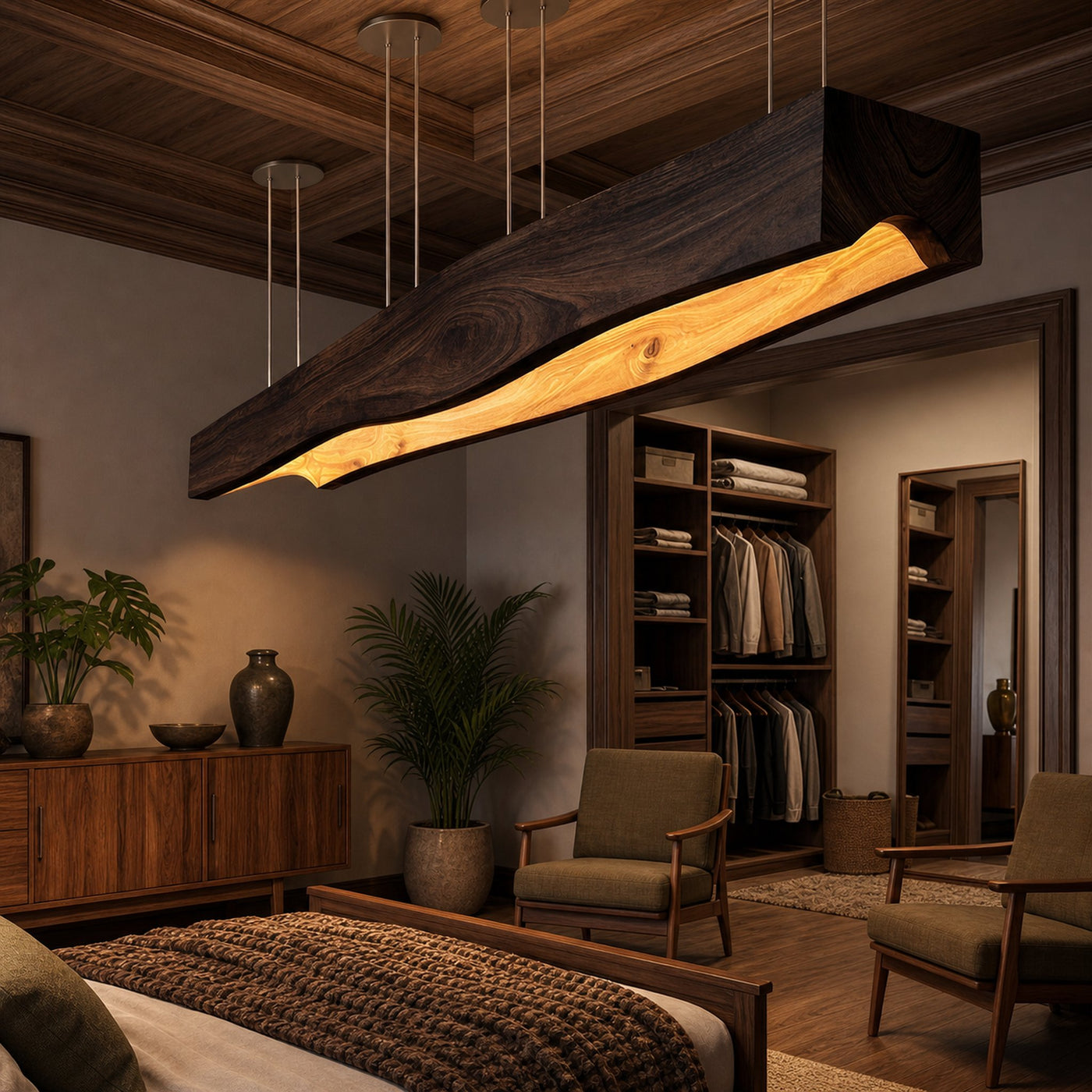 Japandi Sculptural Lamp Hotel Room Bedroom Living Room Corner - product view 7