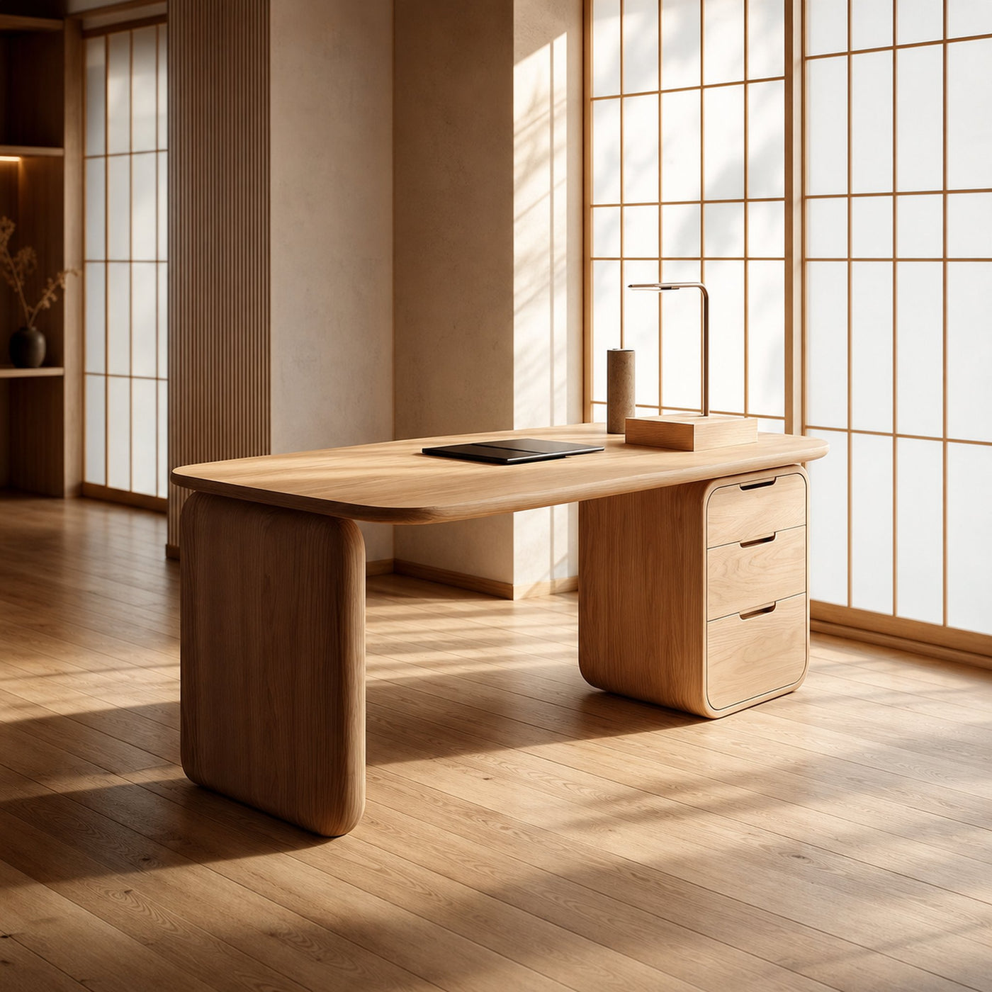 Japandi Serene Office Desk Home Office And Studio