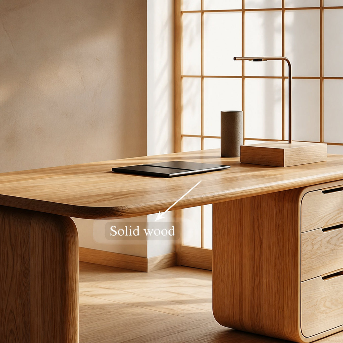 Japandi Serene Office Desk Home Office And Studio - product view 3