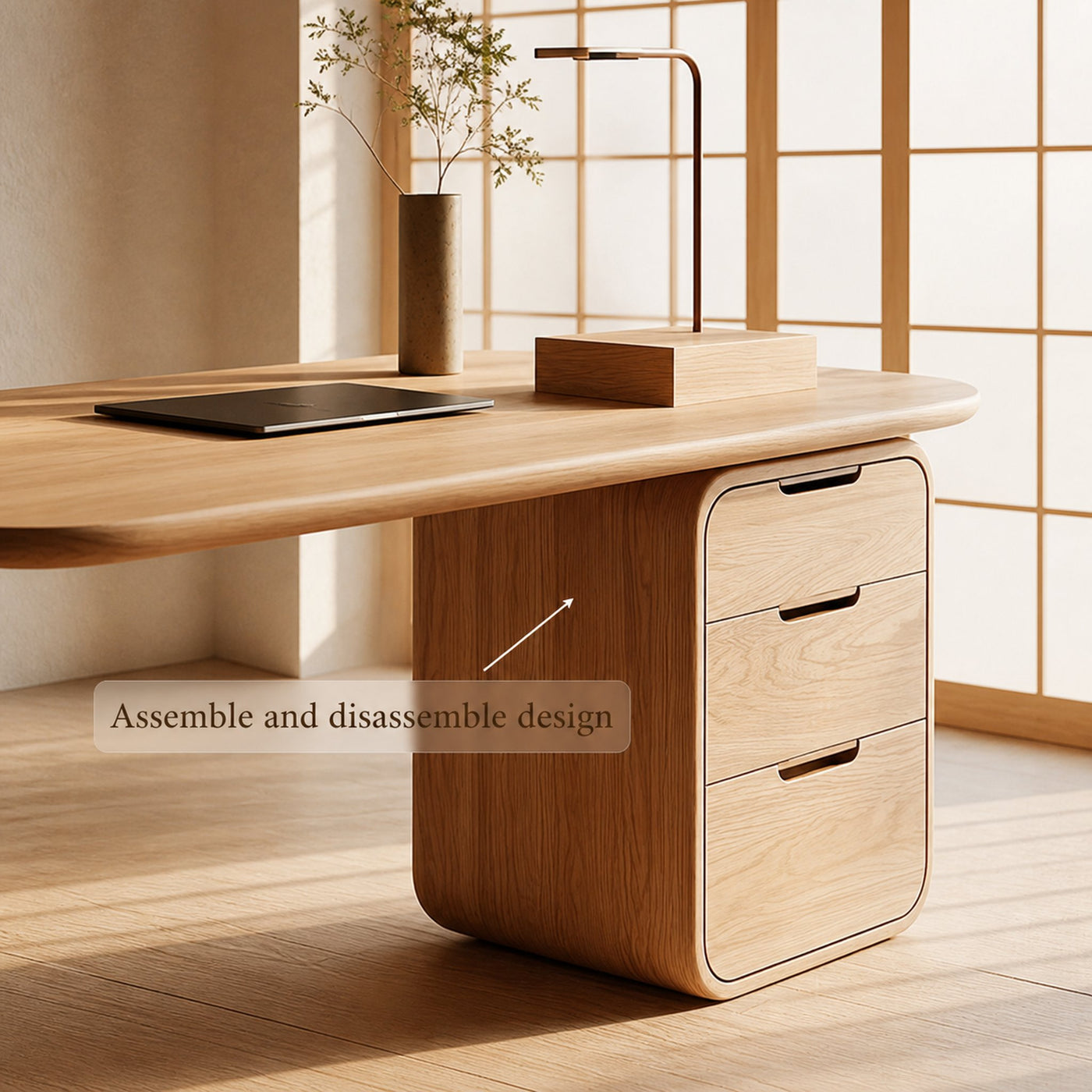 Japandi Serene Office Desk Home Office And Studio - product view 4