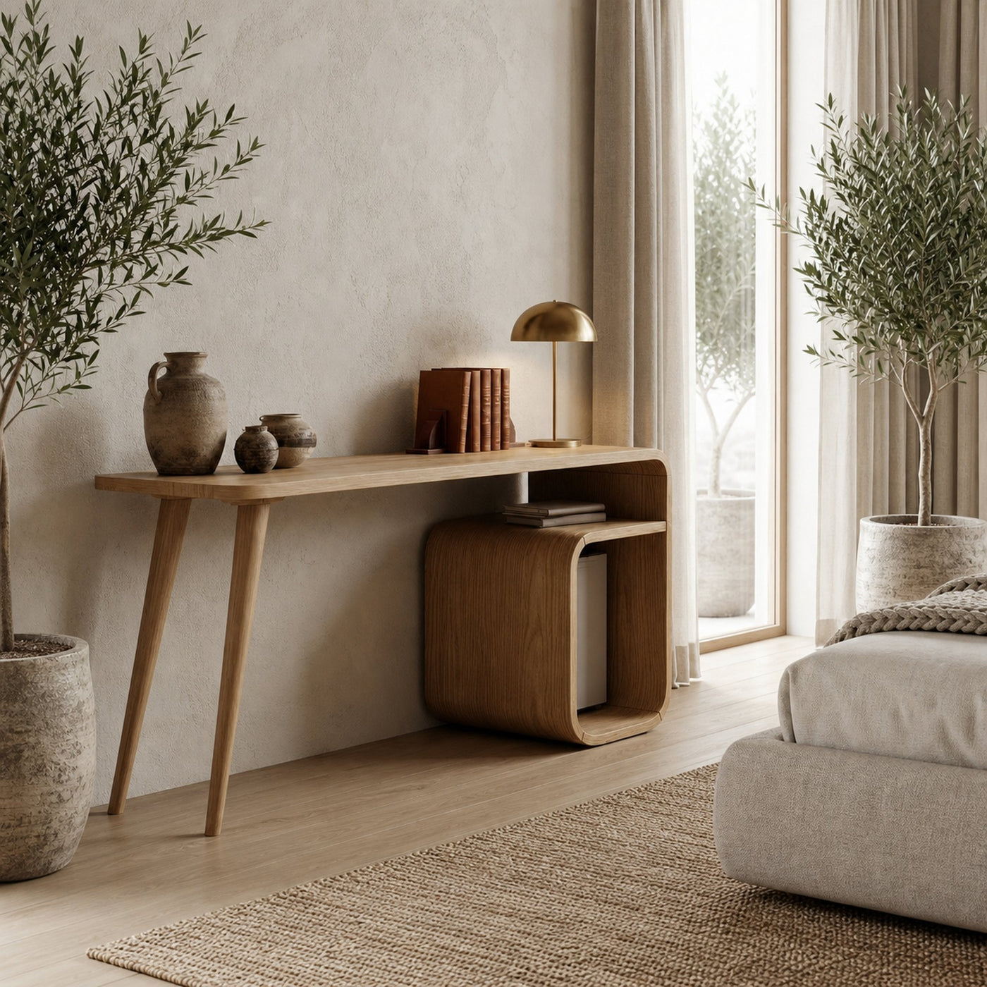Japandi Writing Desk For Home Office And Bedroom - product view 4