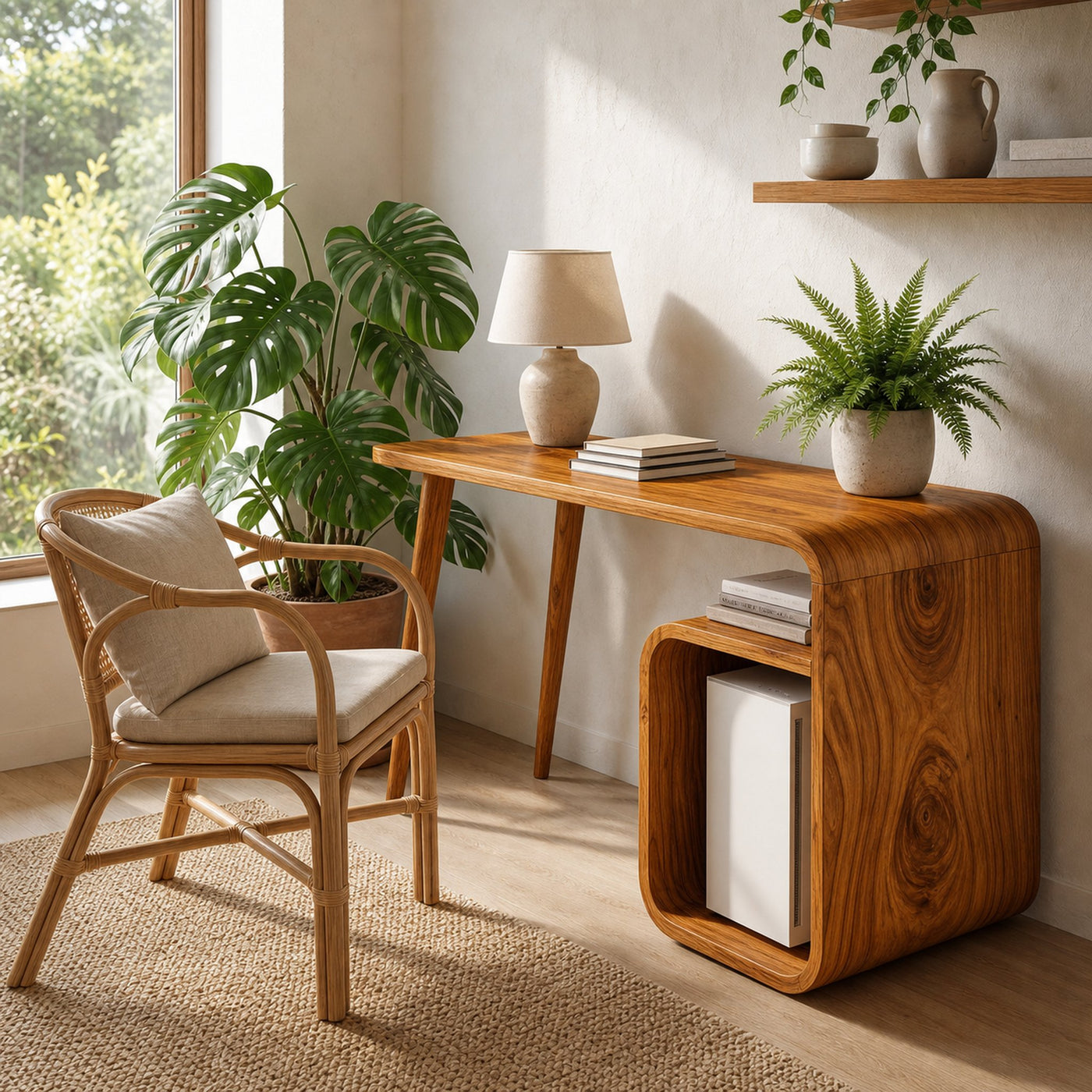 Japandi Writing Desk For Home Office And Bedroom - product view 5