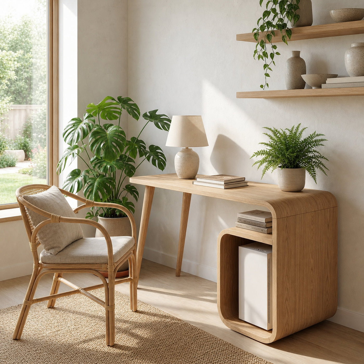 Japandi Writing Desk For Home Office And Bedroom - product view 6