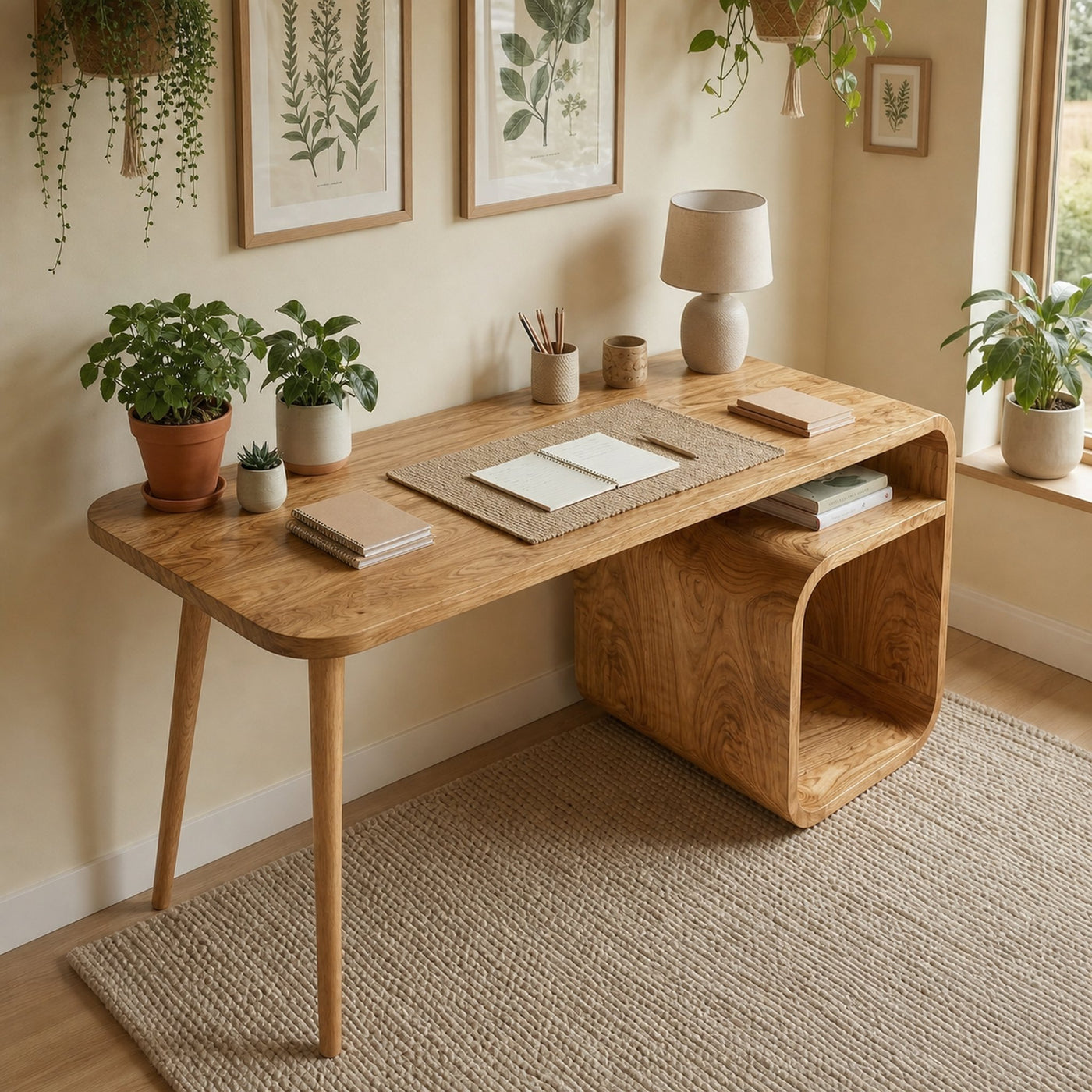 Japandi Writing Desk For Home Office And Bedroom - product view 7