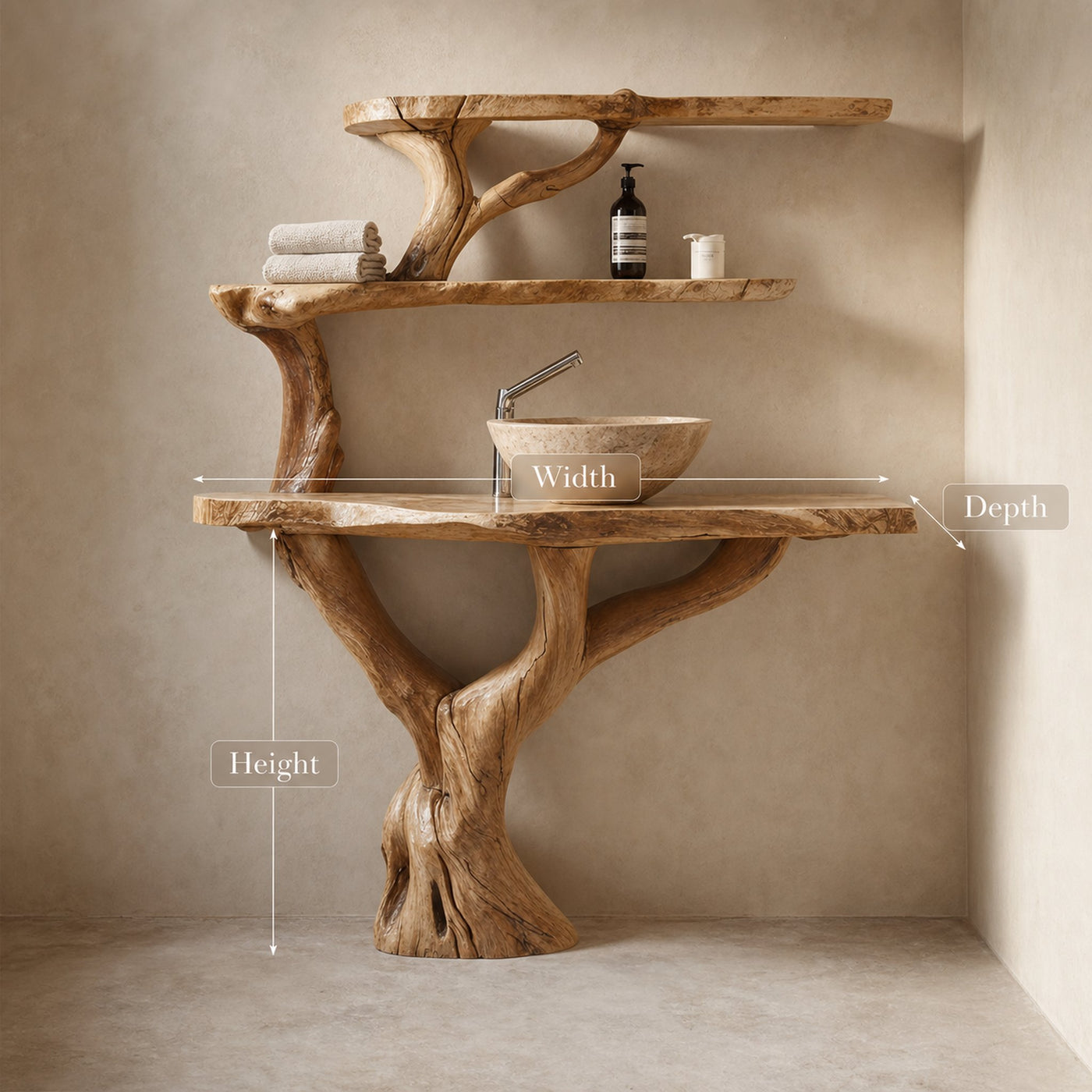 Live Edge Vanity Bathroom - product view 5