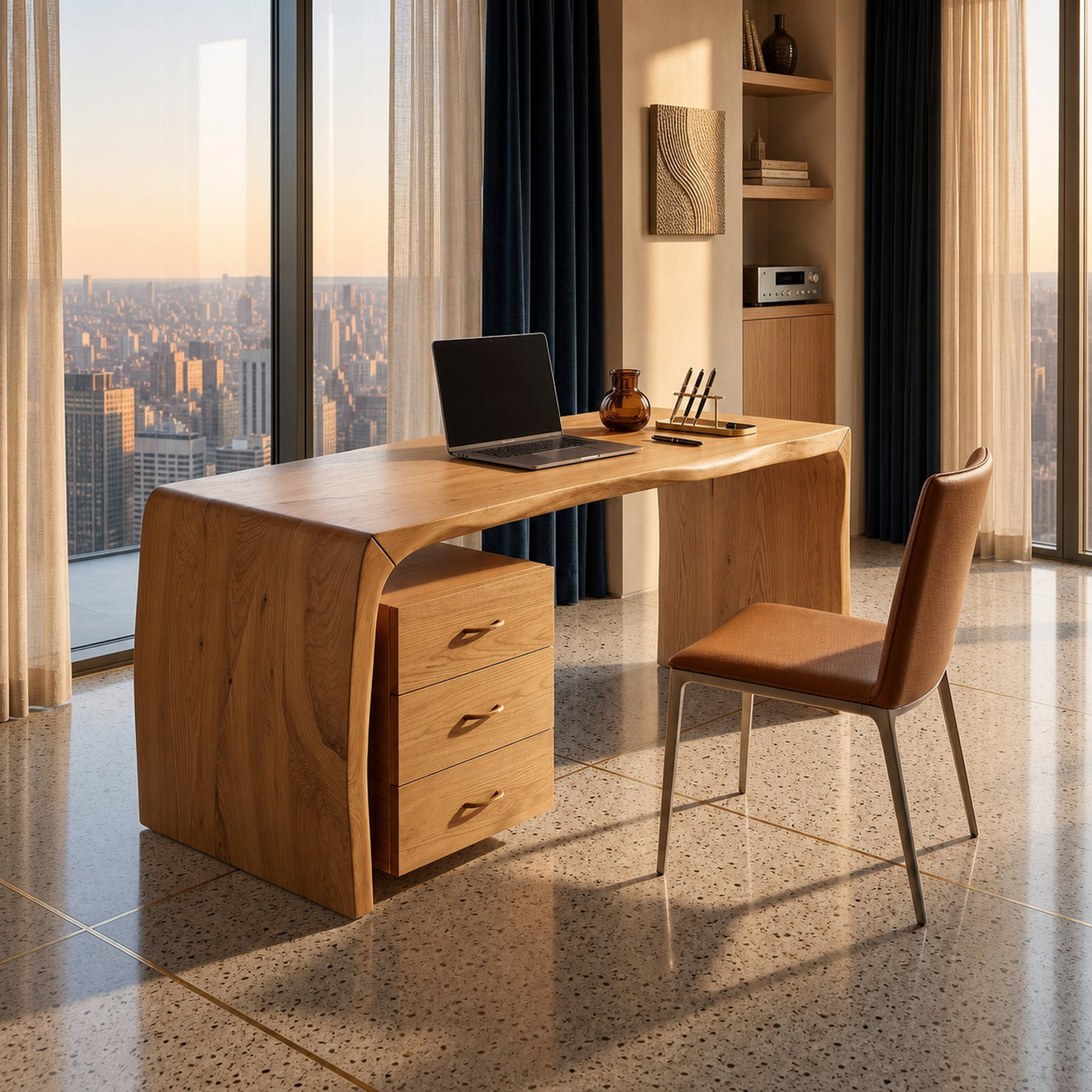 Luxury Executive Desk With Drawer Pedestal For Open Office - product view 5