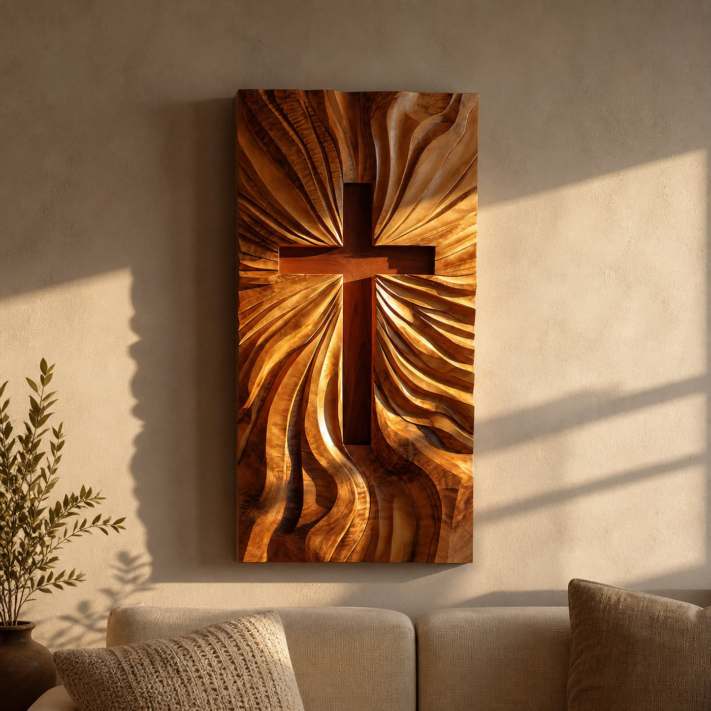 Luxury Illuminated Religious Wall Art For Modern Sacred Interior