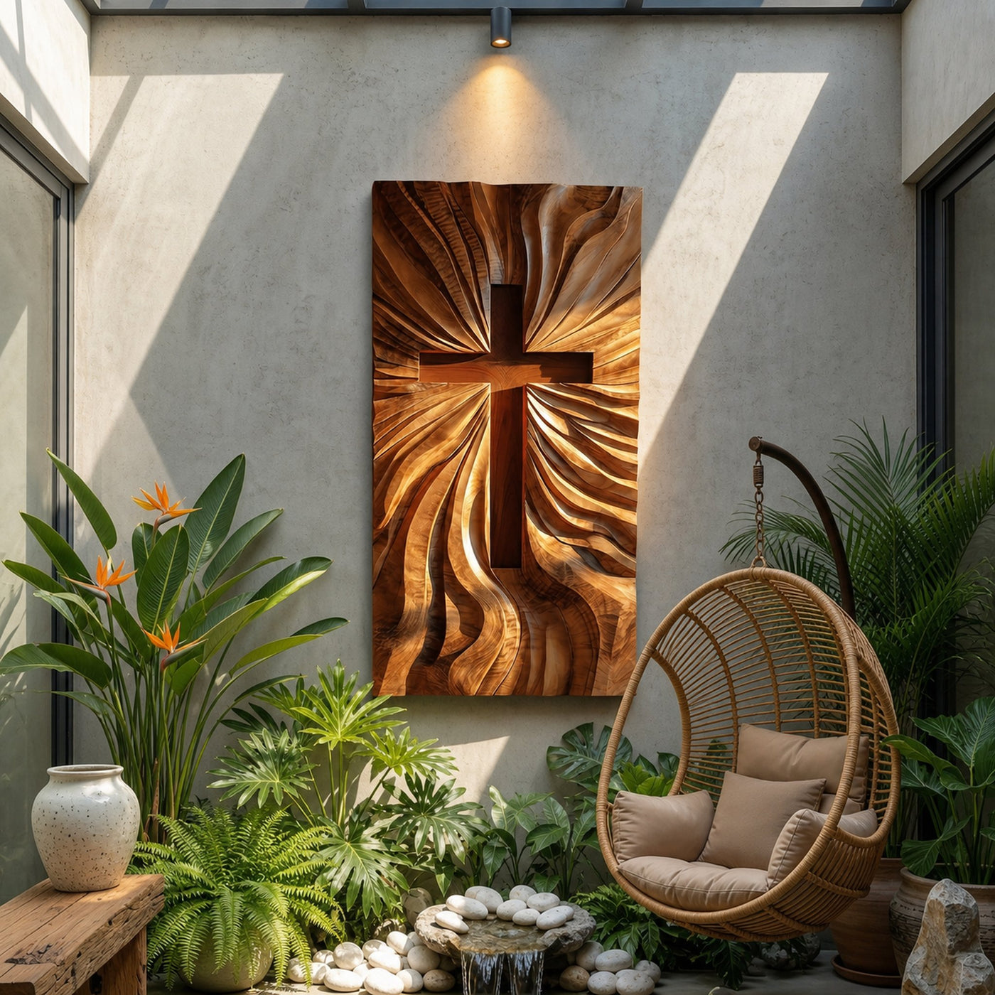 Luxury Illuminated Religious Wall Art For Modern Sacred Interior - product view 3