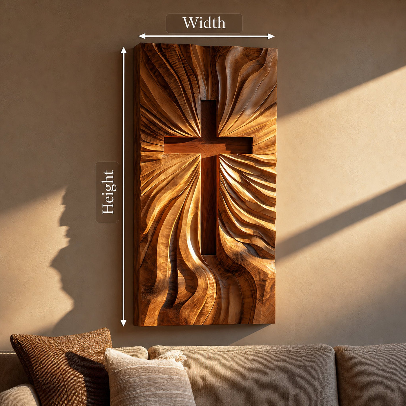 Luxury Illuminated Religious Wall Art For Modern Sacred Interior - product view 5