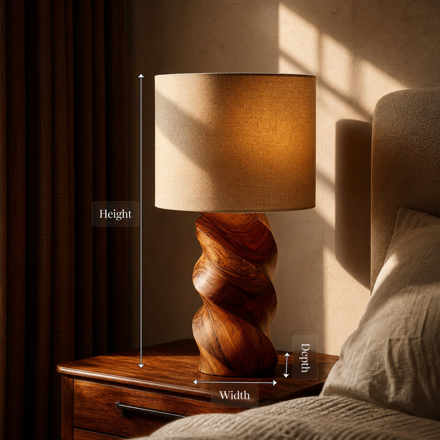 Mid Century Accent Lamp Living Room Bedroom Apartment Corner Space - product view 8