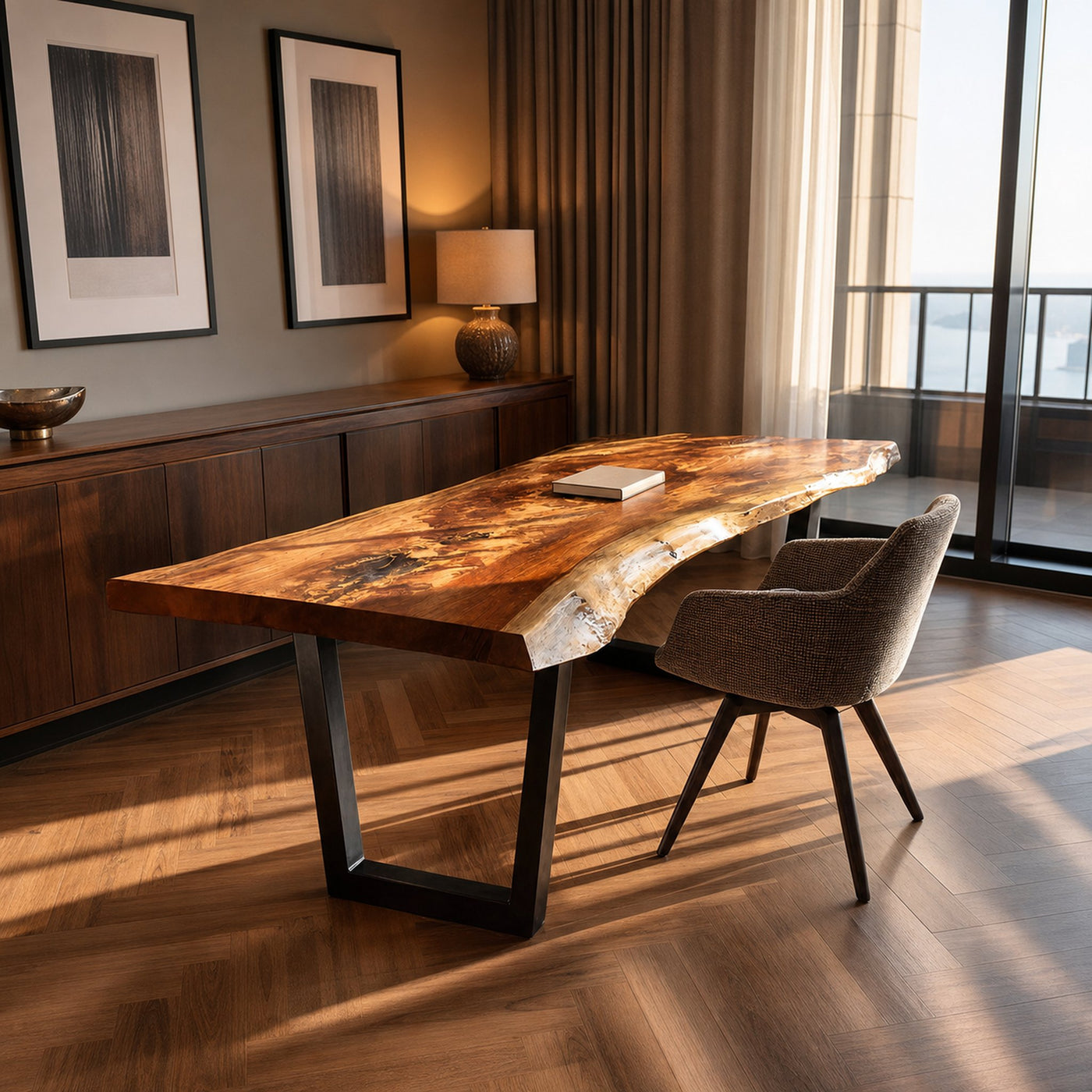 Mid Century Natural Wooden Tabletop For Decor - product view 2