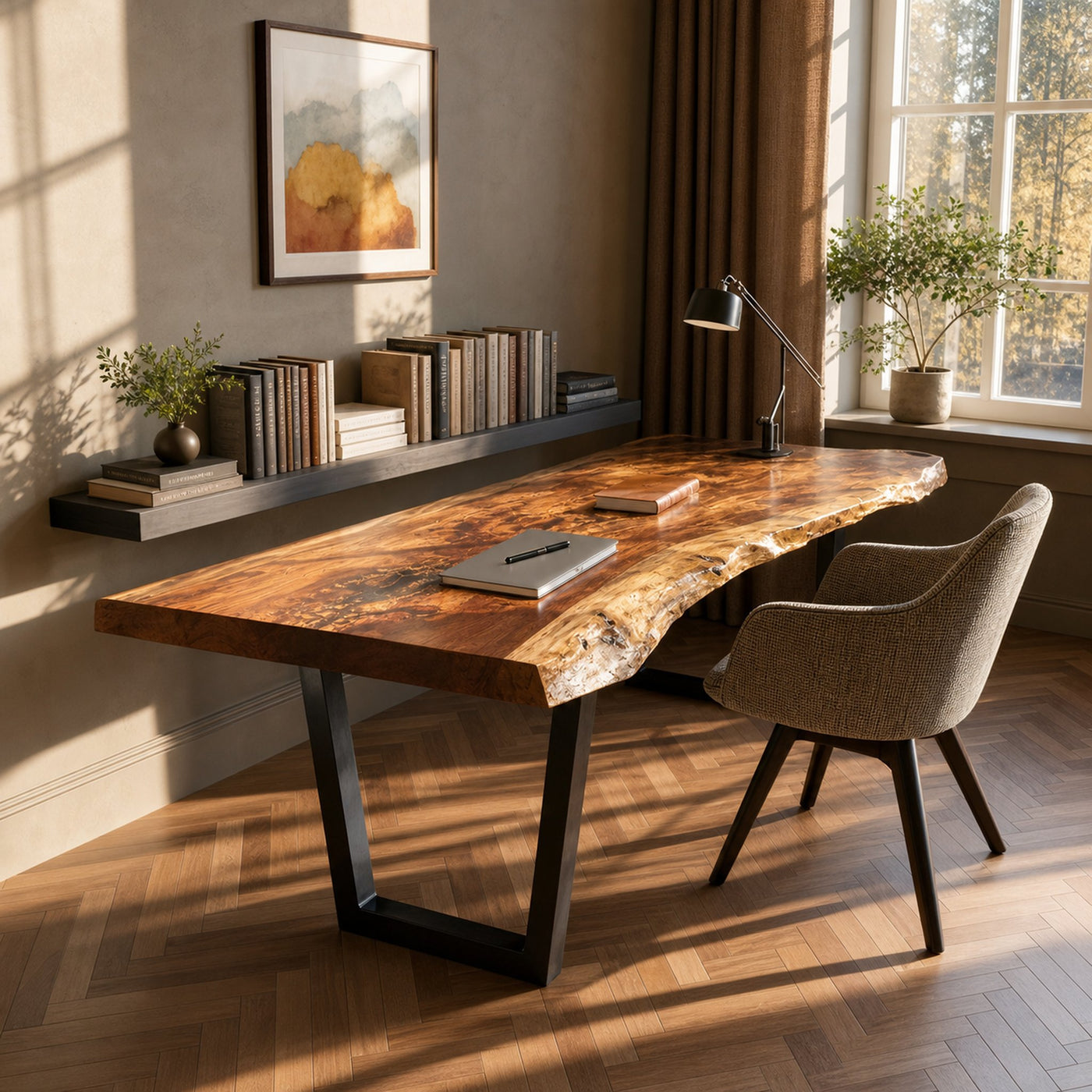 Mid Century Natural Wooden Tabletop For Decor - product view 6