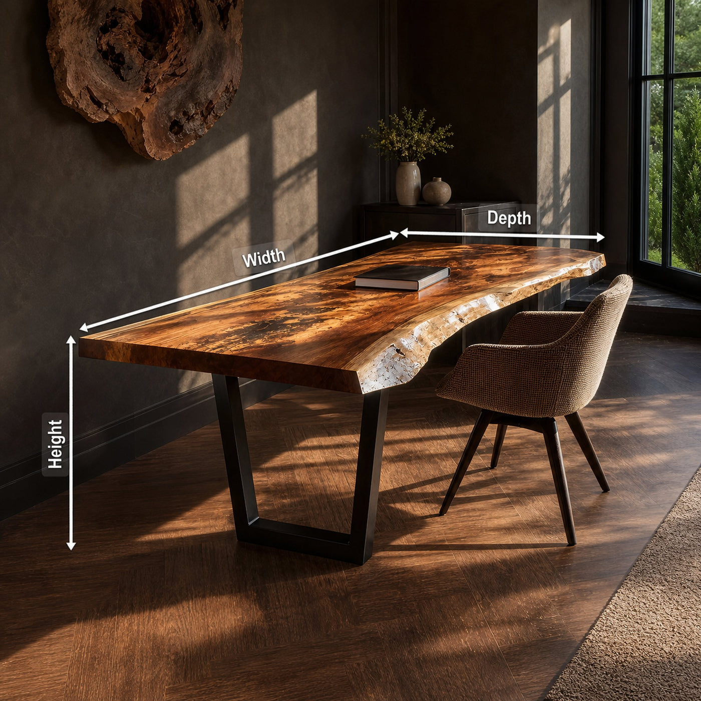 Mid Century Natural Wooden Tabletop For Decor - product view 8