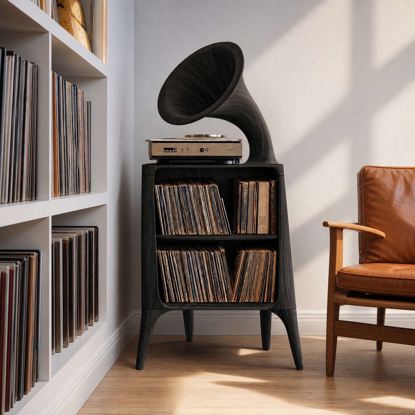 Mid Century Record Console Table For Livingroom - product view 4