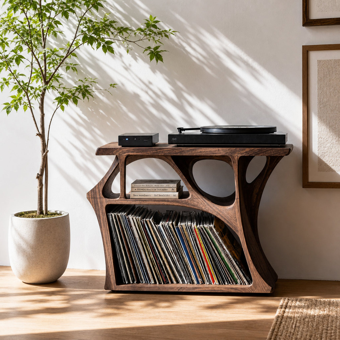 Mid Century Record Stand Living Room Decor Essential