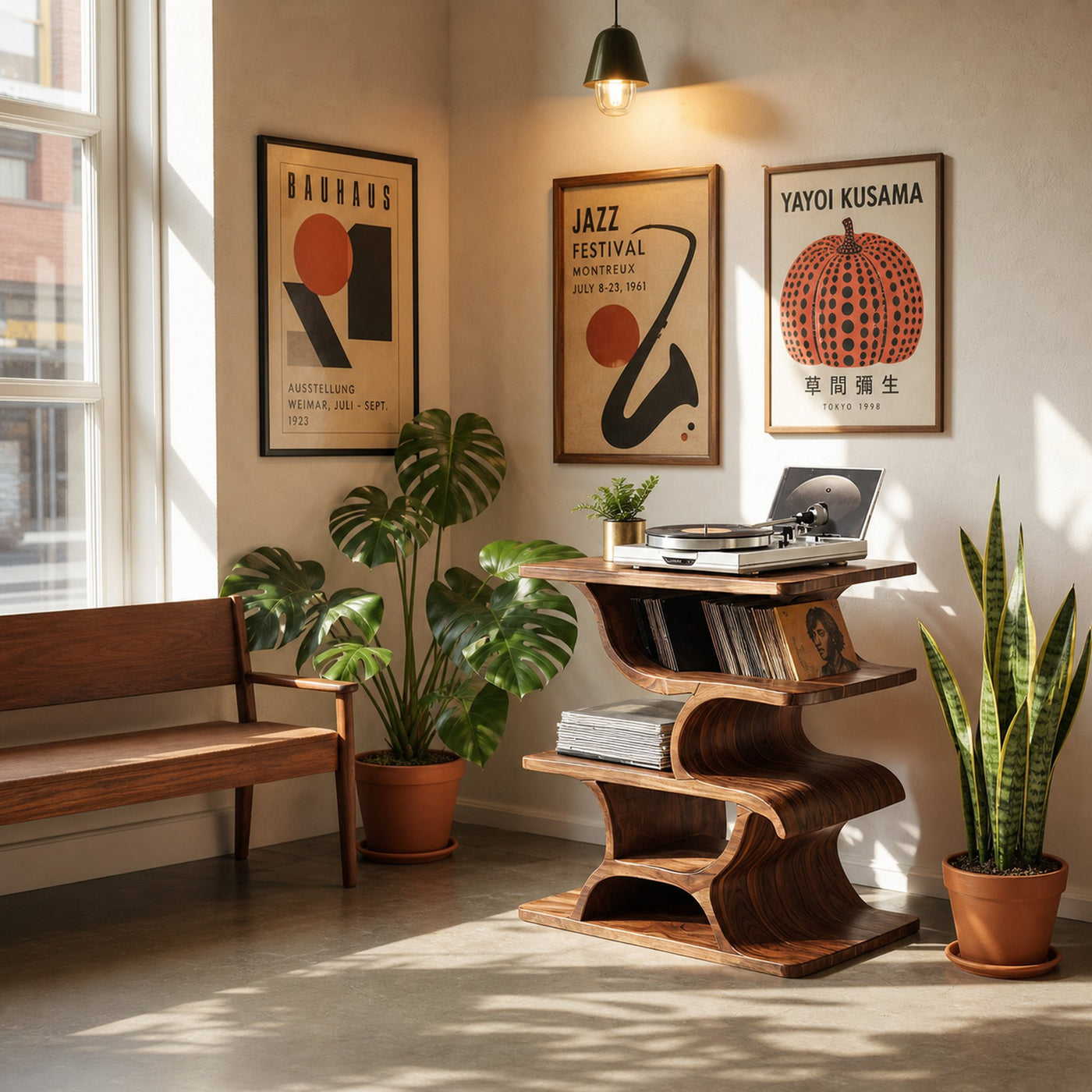 Mid Century Record Table For Stylish Furniture Decor - product view 2