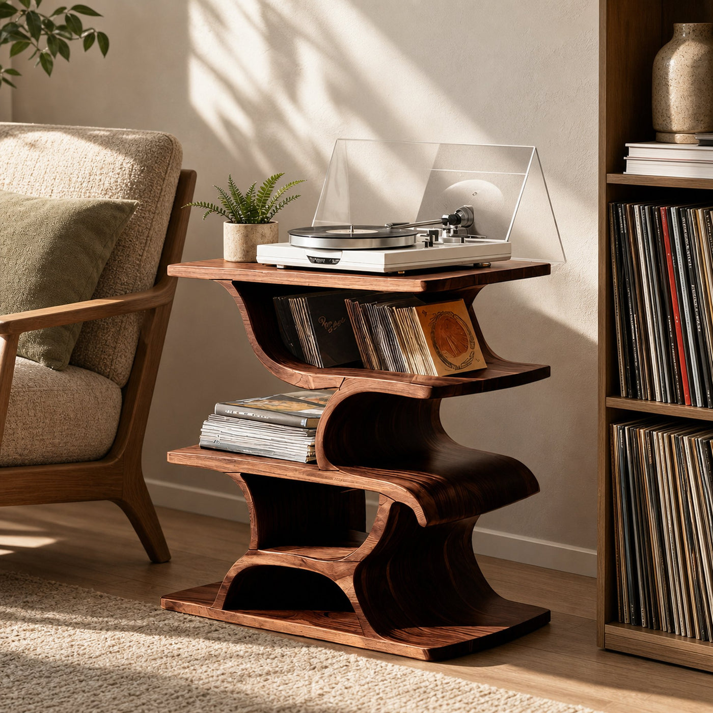 Mid Century Record Table For Stylish Furniture Decor - product view 7