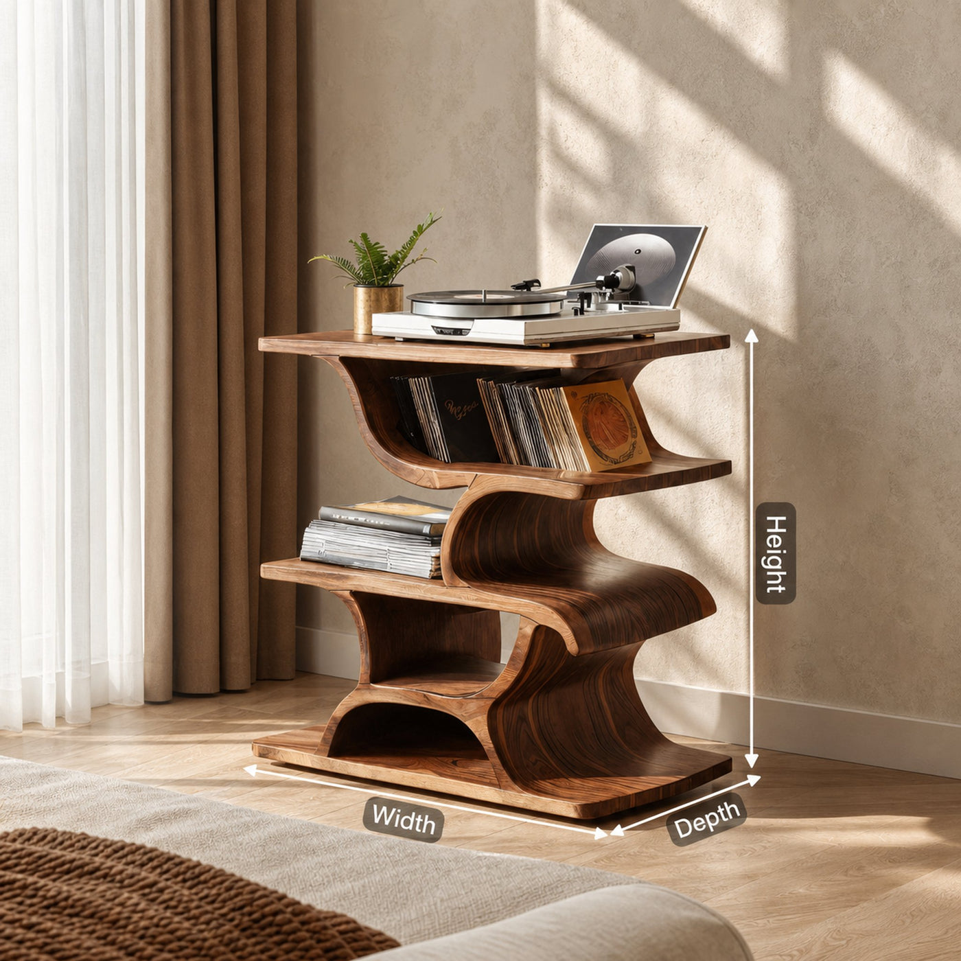 Mid Century Record Table For Stylish Furniture Decor - product view 8