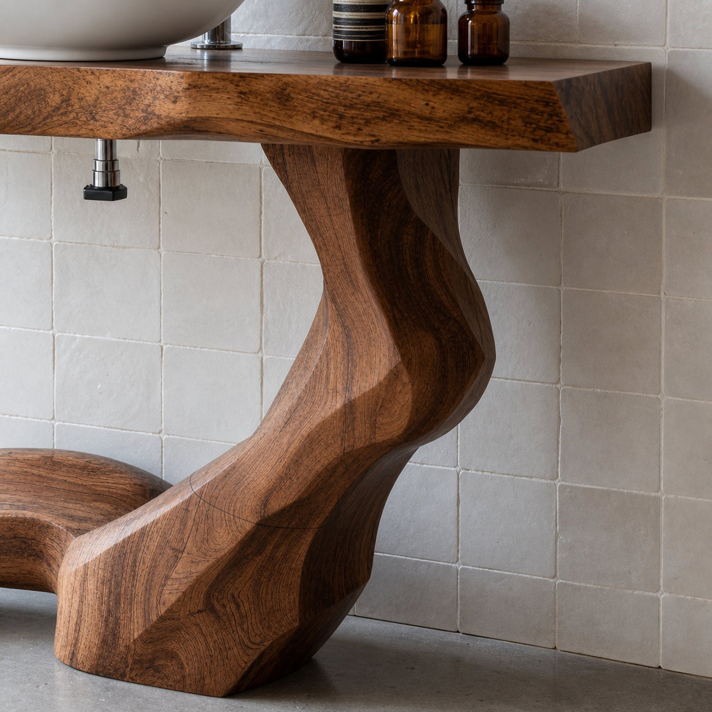Mid Century Solid Vanity For Natural Furniture Decor - product view 4