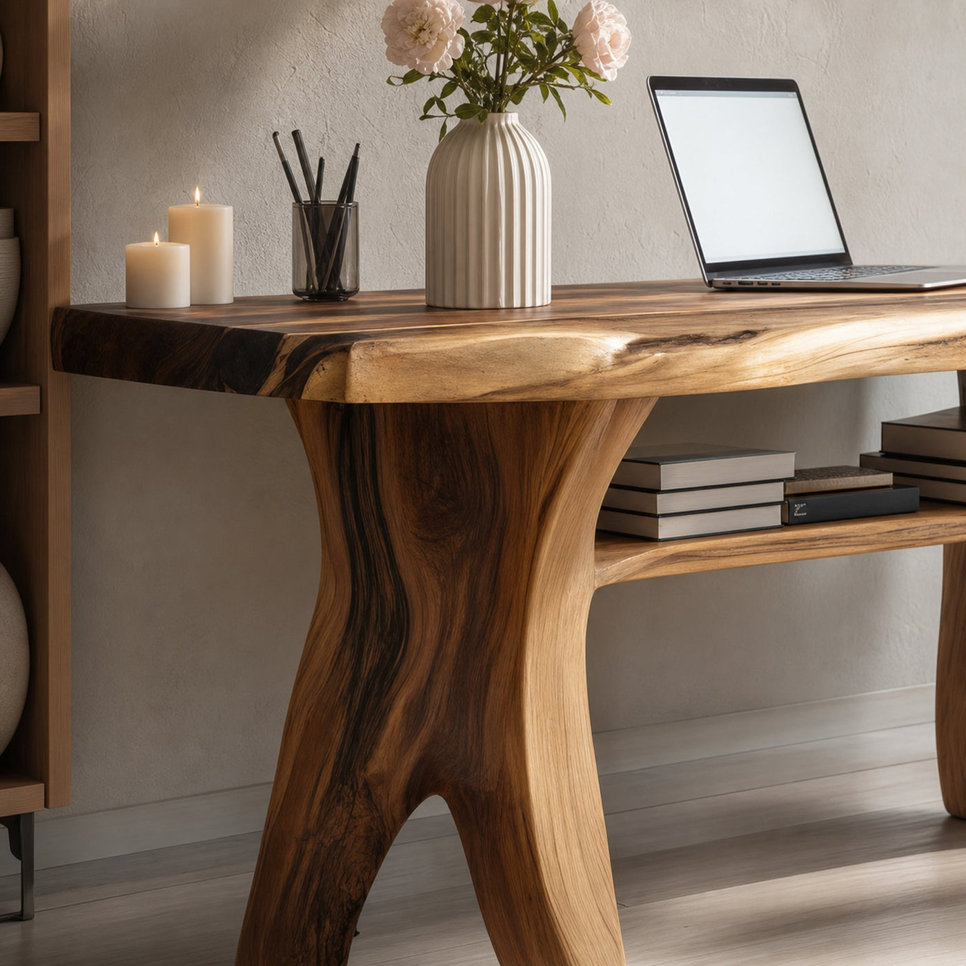 Mid Century Solid Wood Desk For Living Room And Studio - product view 2