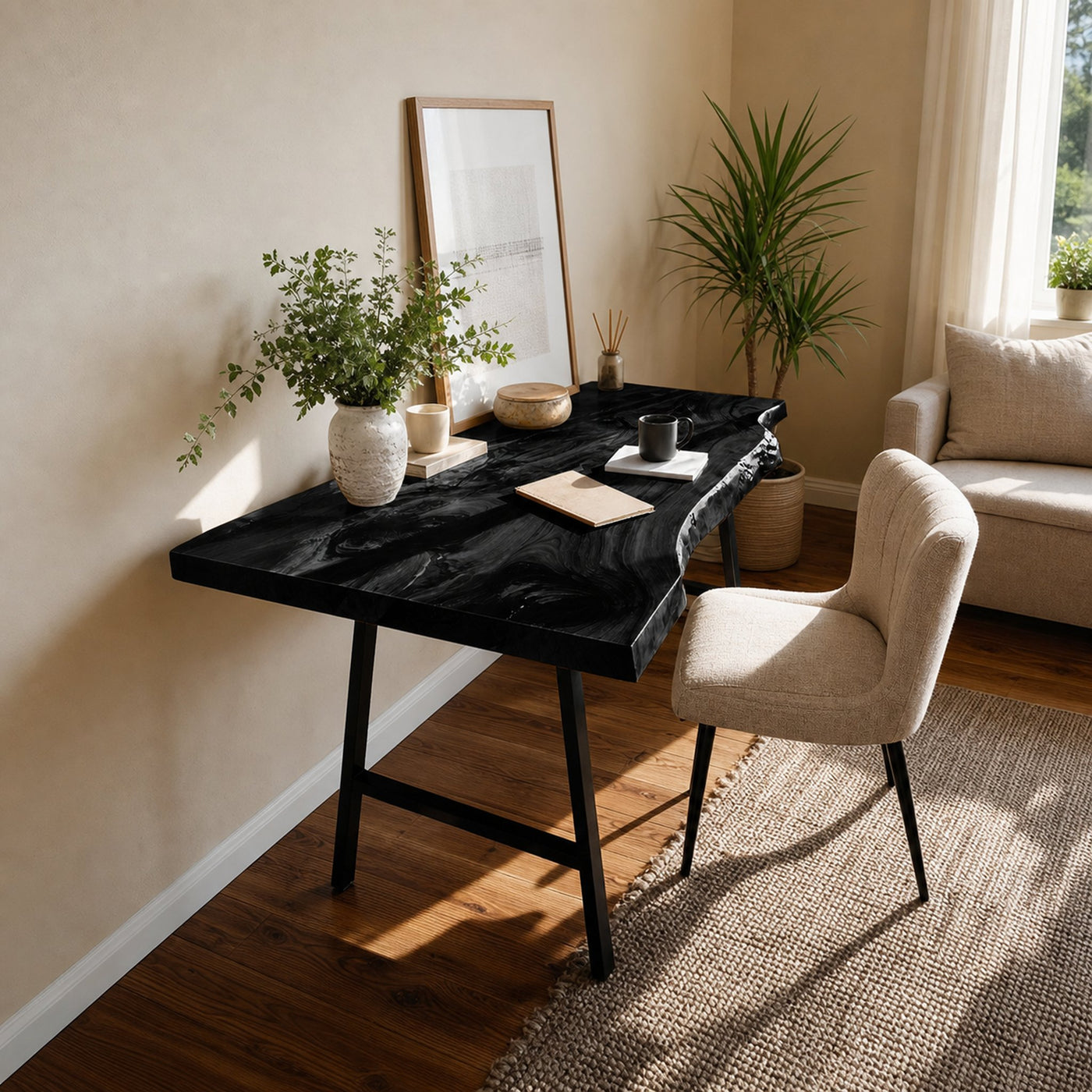 Mid Century Solid Wood Desk For Minimalist Decor - product view 4