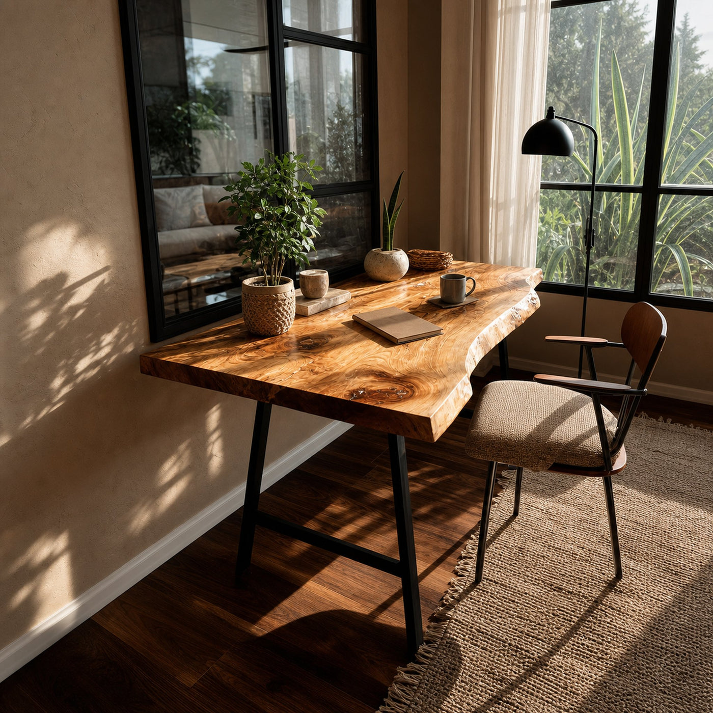 Mid Century Solid Wood Desk For Minimalist Decor - product view 5