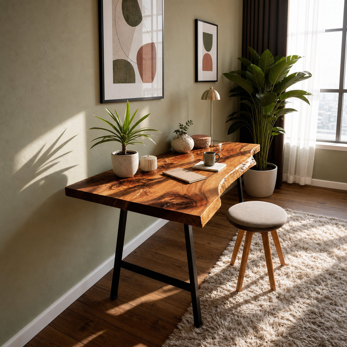 Mid Century Solid Wood Desk For Minimalist Decor - product view 6