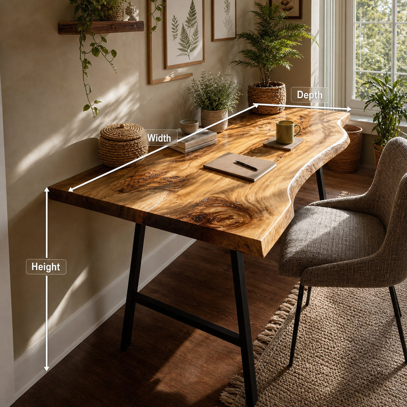 Mid Century Solid Wood Desk For Minimalist Decor - product view 8