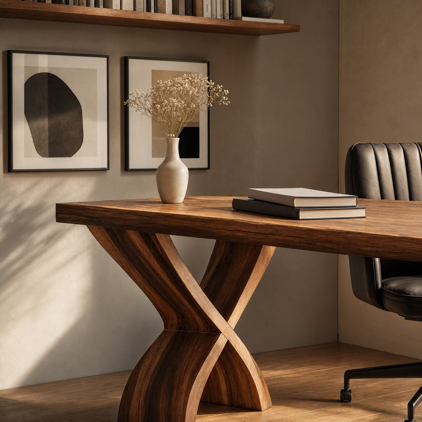 Mid Century Solid Wood Desk For Small Room Home Office - product view 5