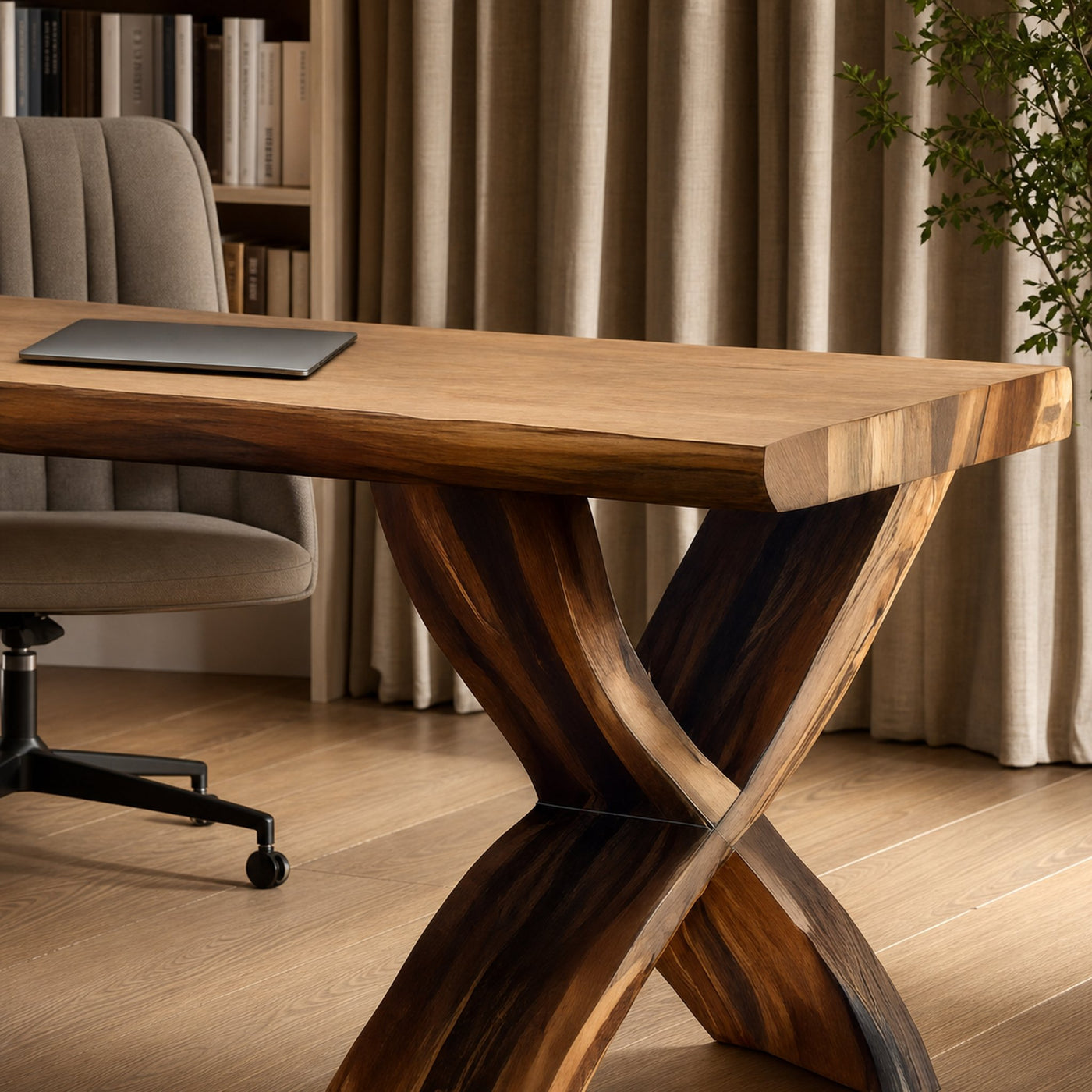 Mid Century Solid Wood Desk For Small Room Home Office - product view 6