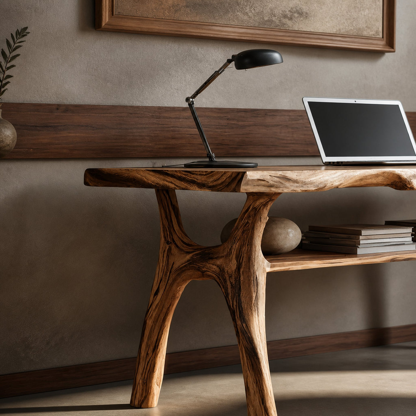 Mid Century Solid Wood Desk For Stylish Bedroom Workspace - product view 3