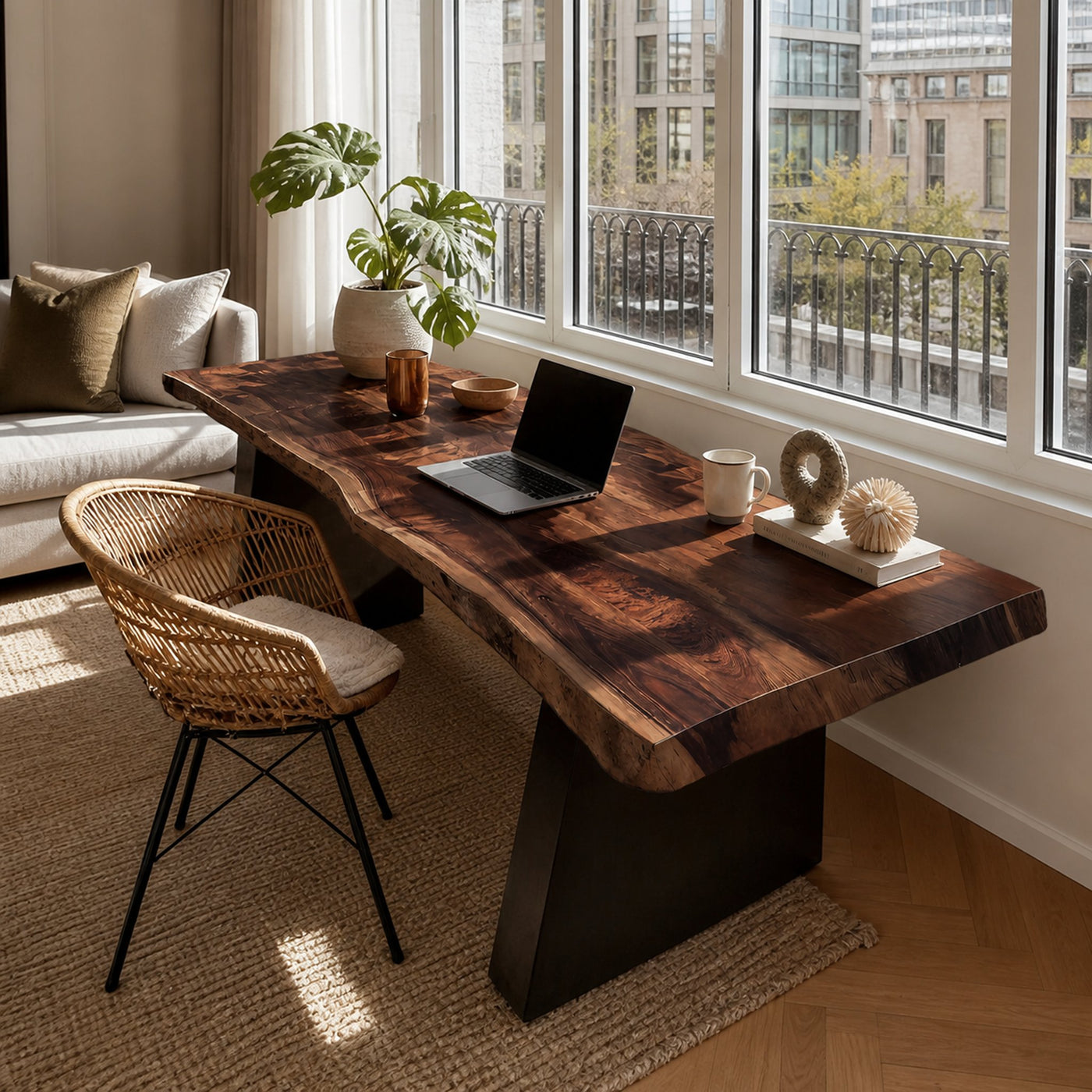 Mid Century Solid Wood Tabletop For Living Room Decor - product view 7