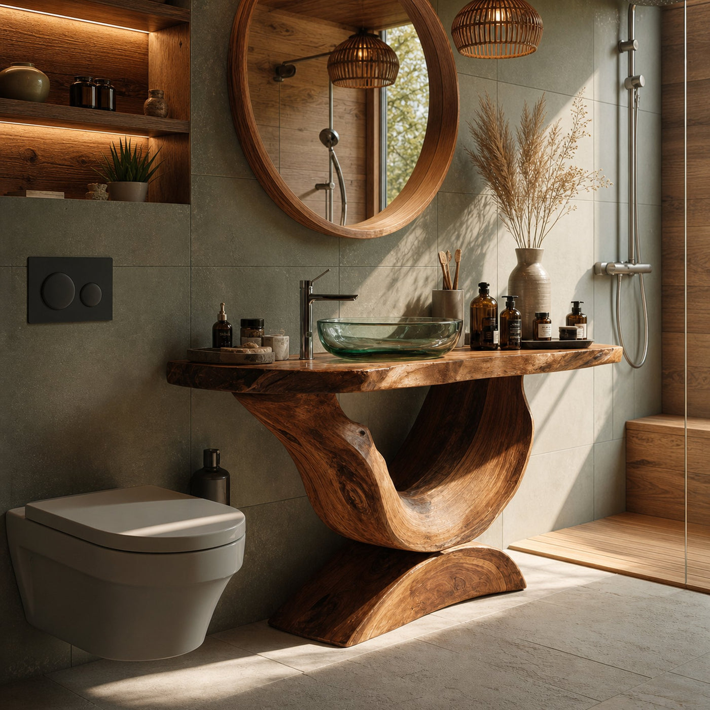 Mid Century Solid Wood Vanity For Bathroom Furniture - product view 3