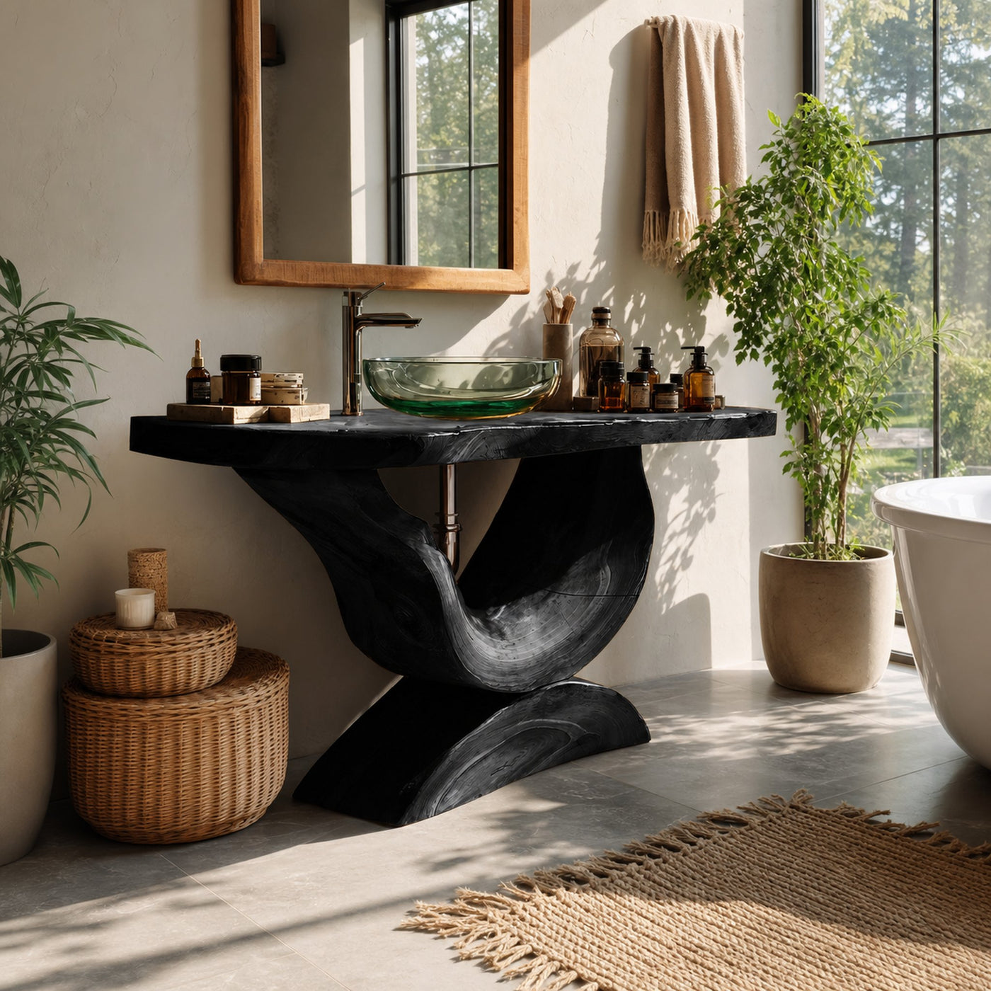 Mid Century Solid Wood Vanity For Bathroom Furniture - product view 4
