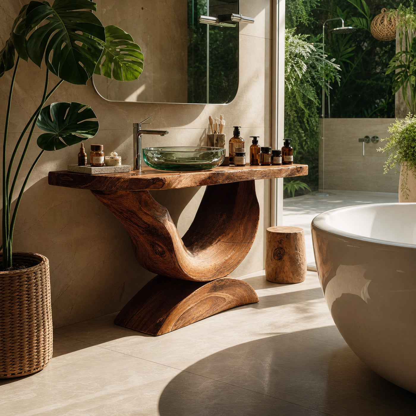 Mid Century Solid Wood Vanity For Bathroom Furniture - product view 6
