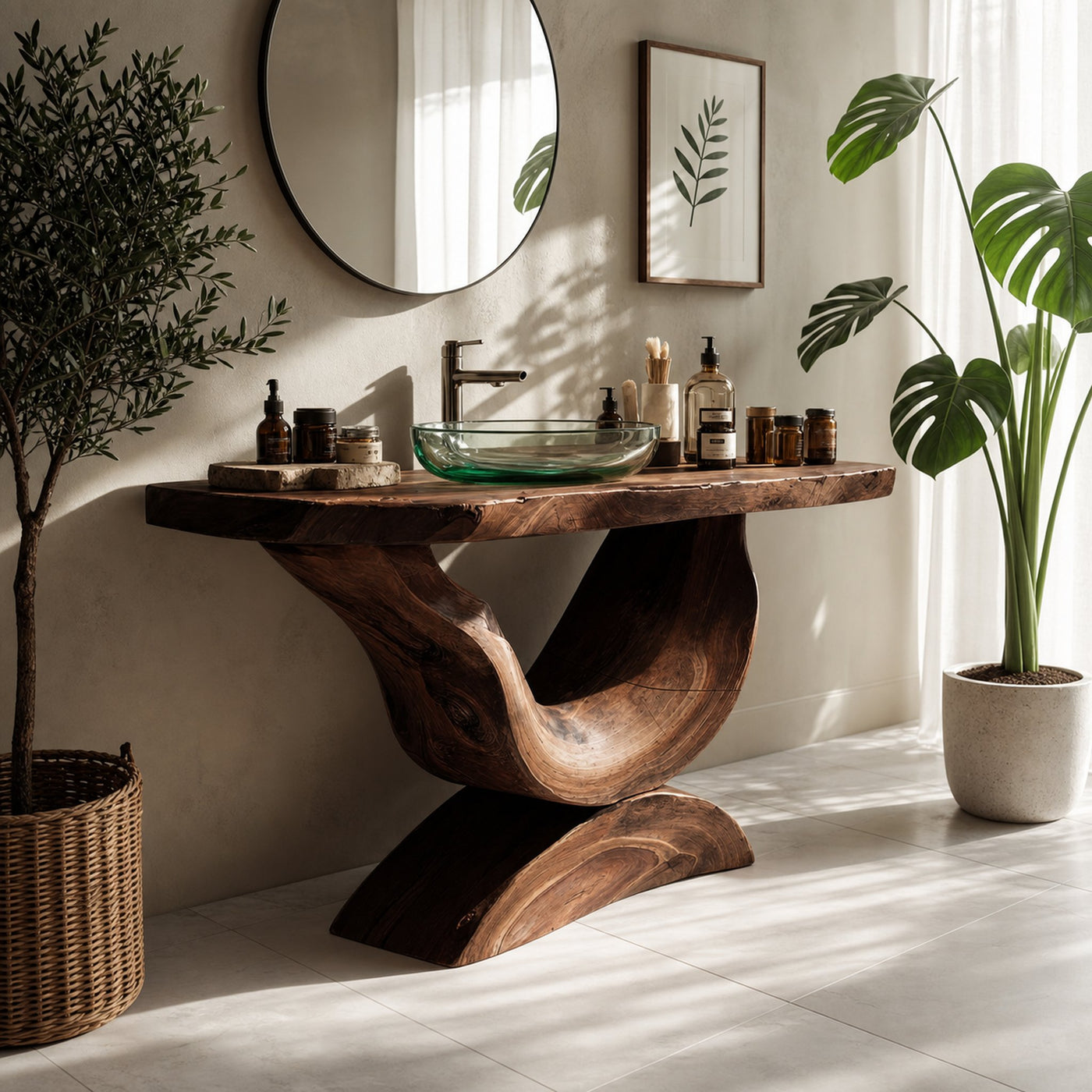 Mid Century Solid Wood Vanity For Bathroom Furniture - product view 7