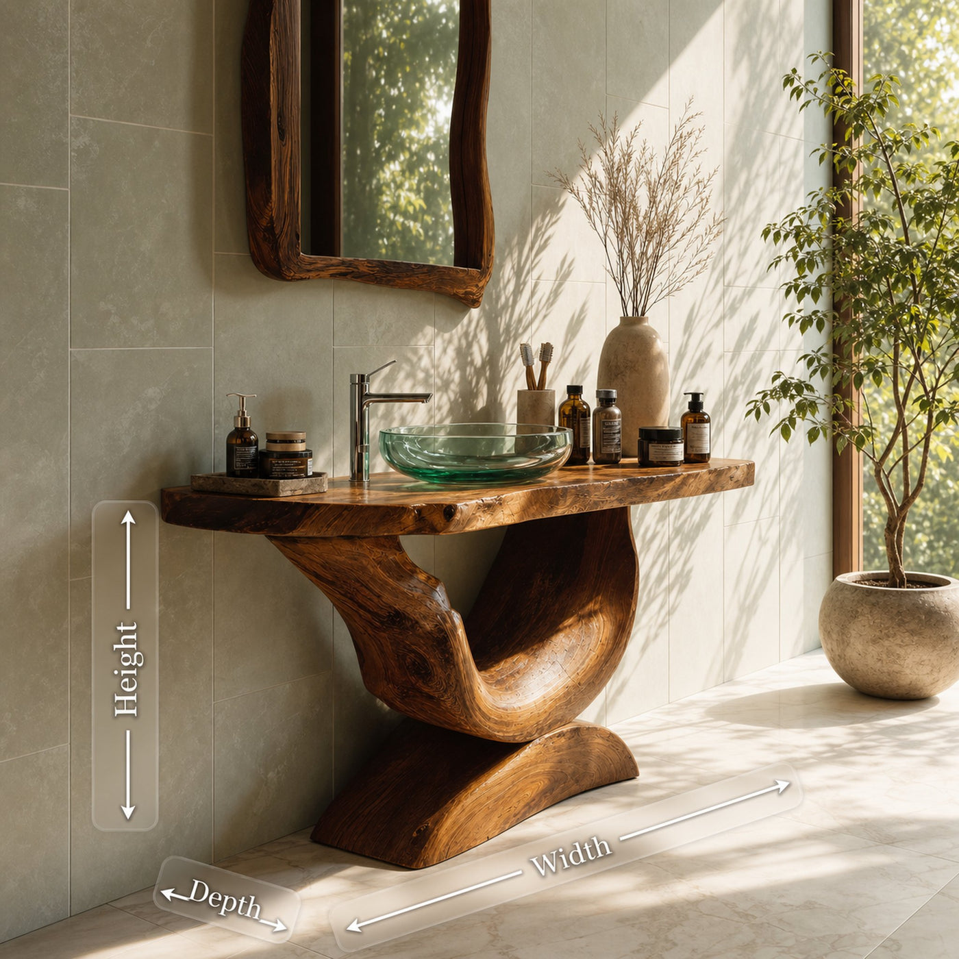 Mid Century Solid Wood Vanity For Bathroom Furniture - product view 8