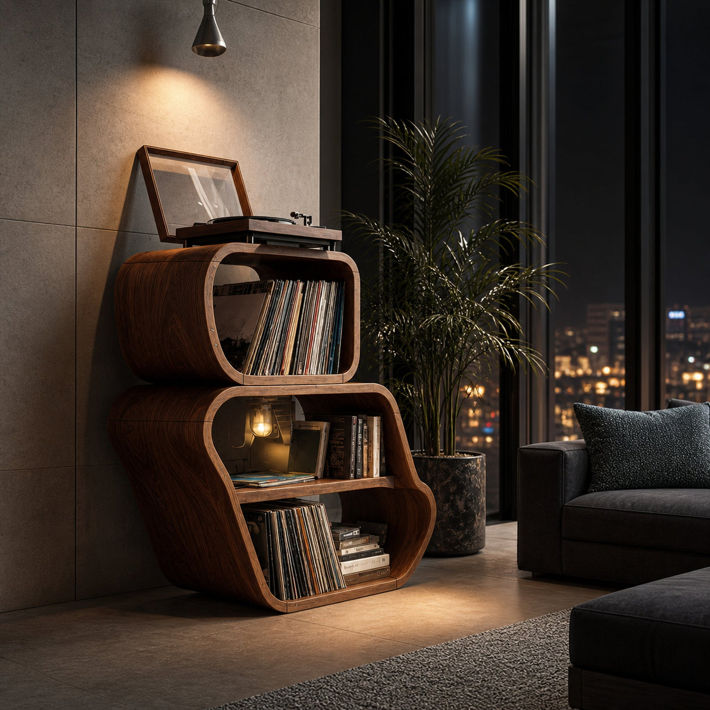 Mid Century Vinyl Record Console For Livingroom Style